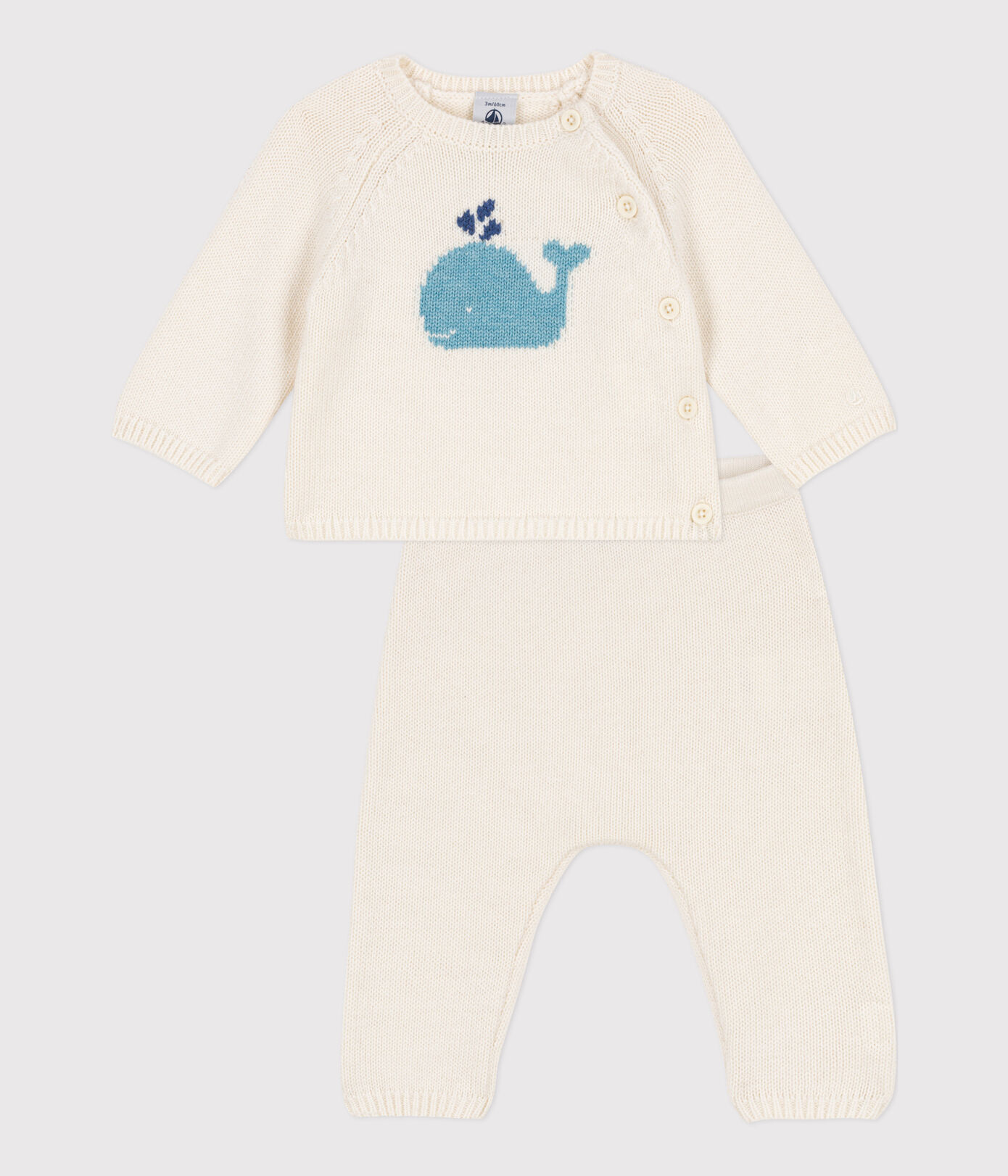 Ensemble en tricot laine et coton bébé