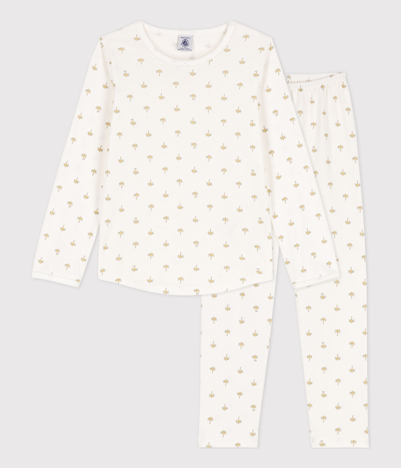 Pyjama palmiers en coton petite fille