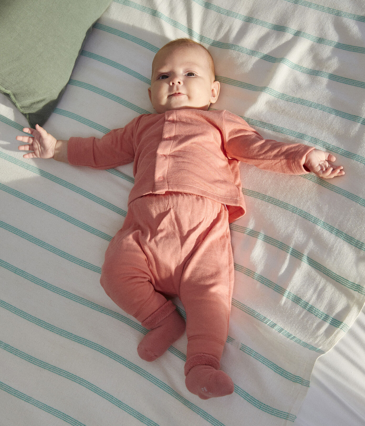 Ensemble 2 pièces uni en tubique bio bébé