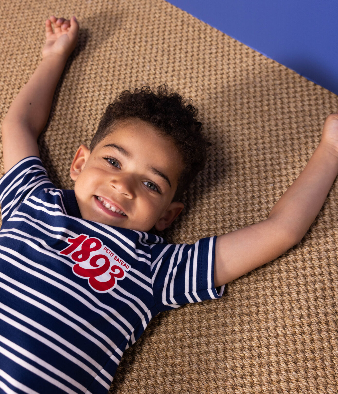 Tee-shirt rayé en coton enfant garon