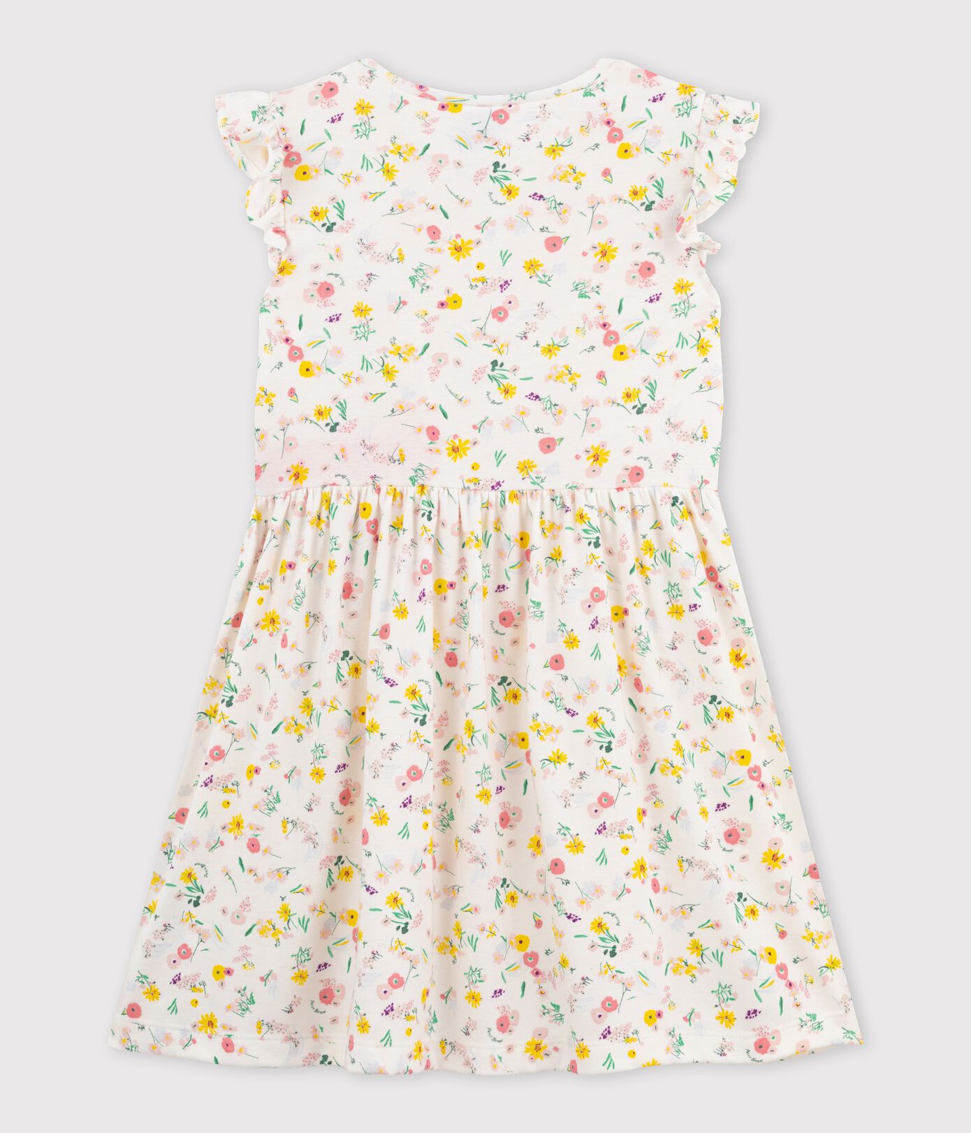 Robe manches courtes en coton enfant fille