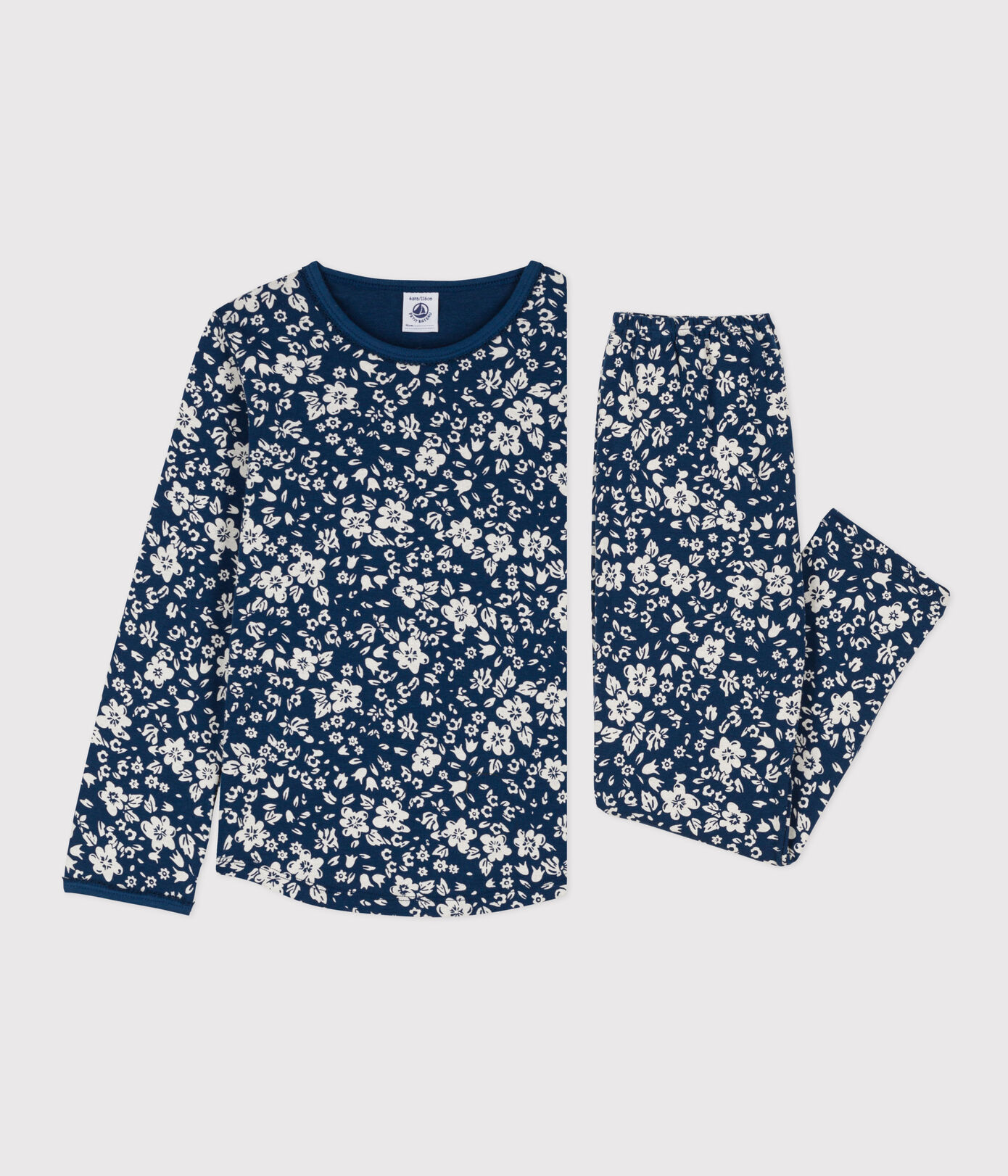 Pyjama fleur petite fille en coton