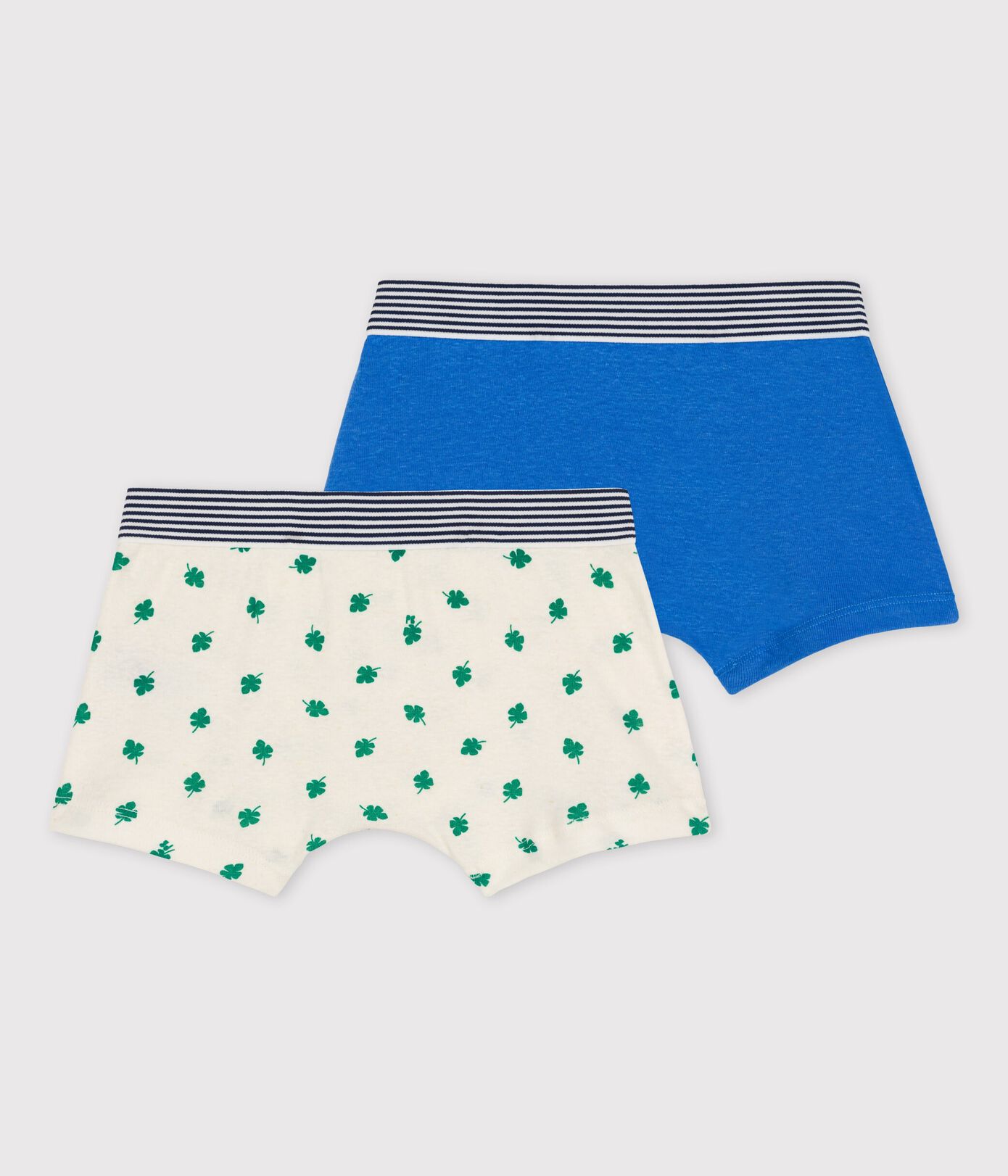 Lot de 2 boxers petit garon palmes en coton et lin