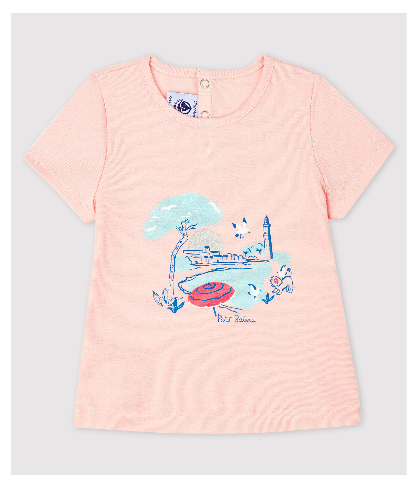 Blouse manches courtes avec col bébé fille