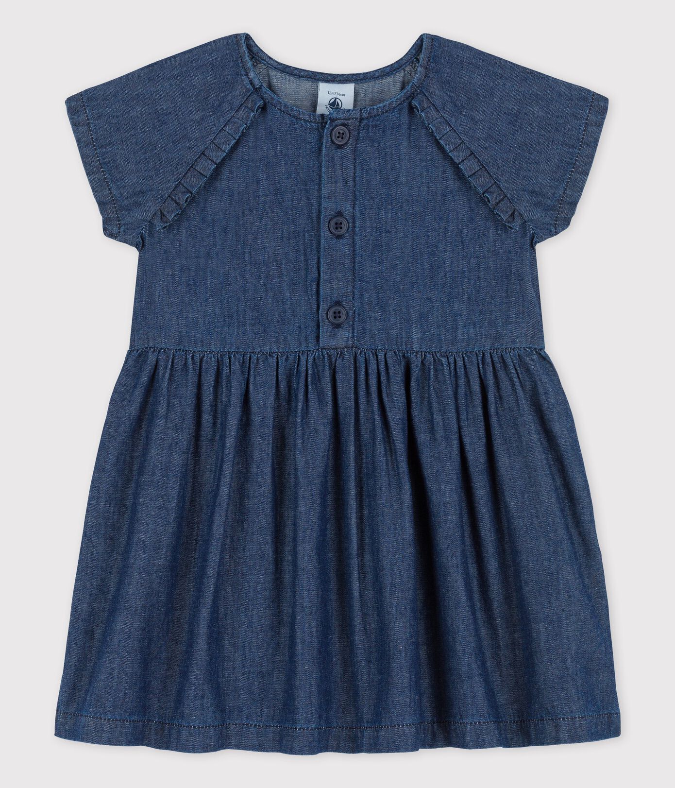 Robe en denim léger bio bébé