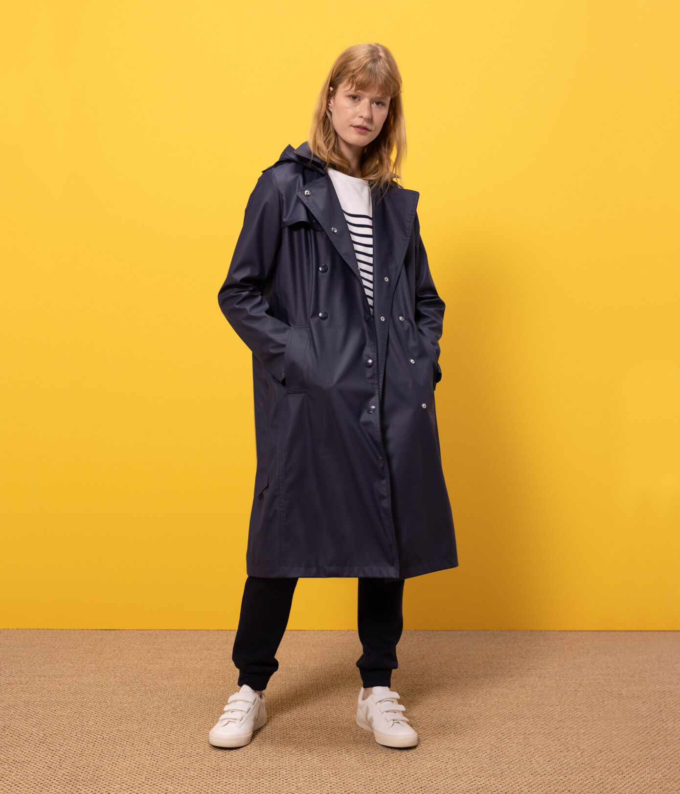 Trench à capuche Femme