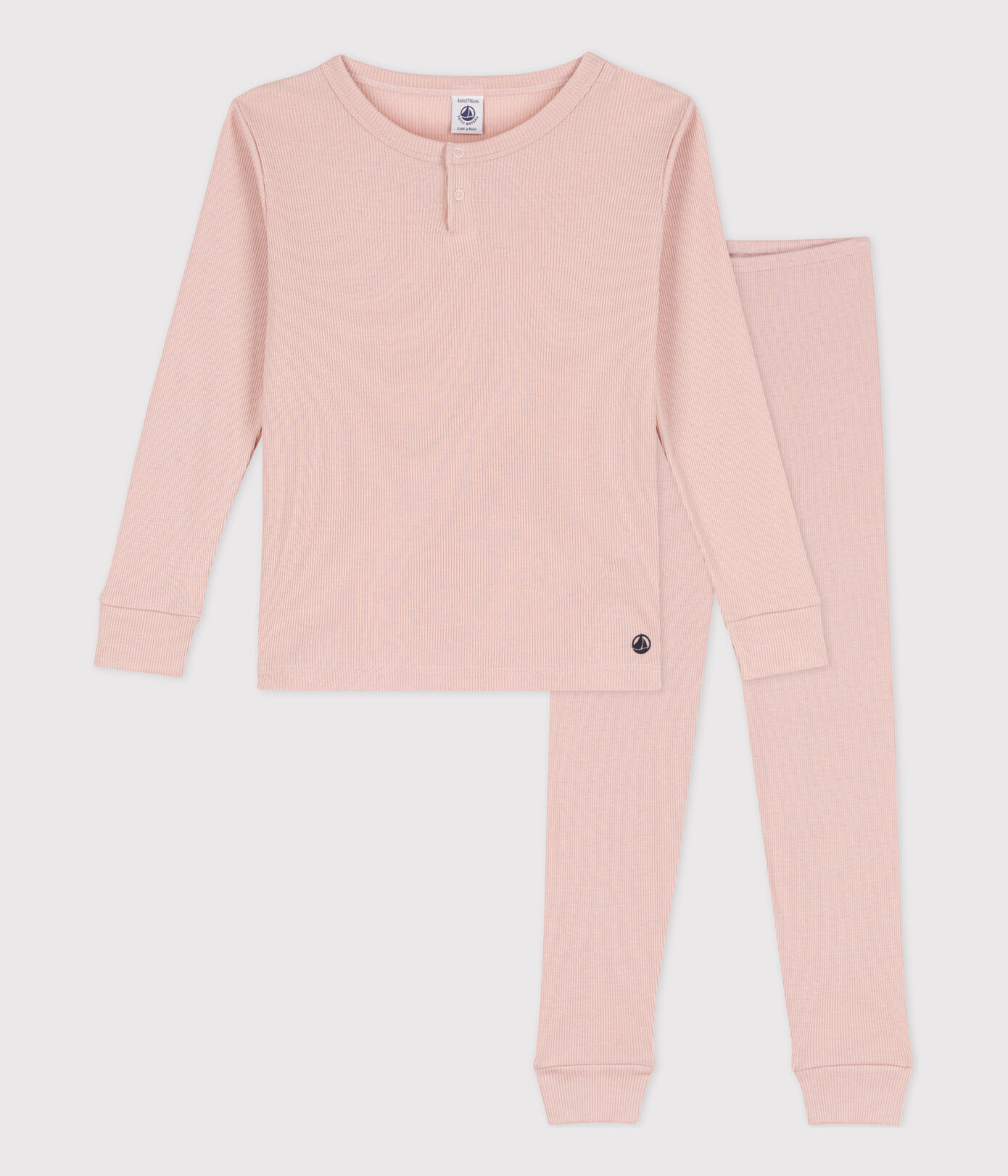 Pyjama uni en coton et lyocell petite fille/petit garon