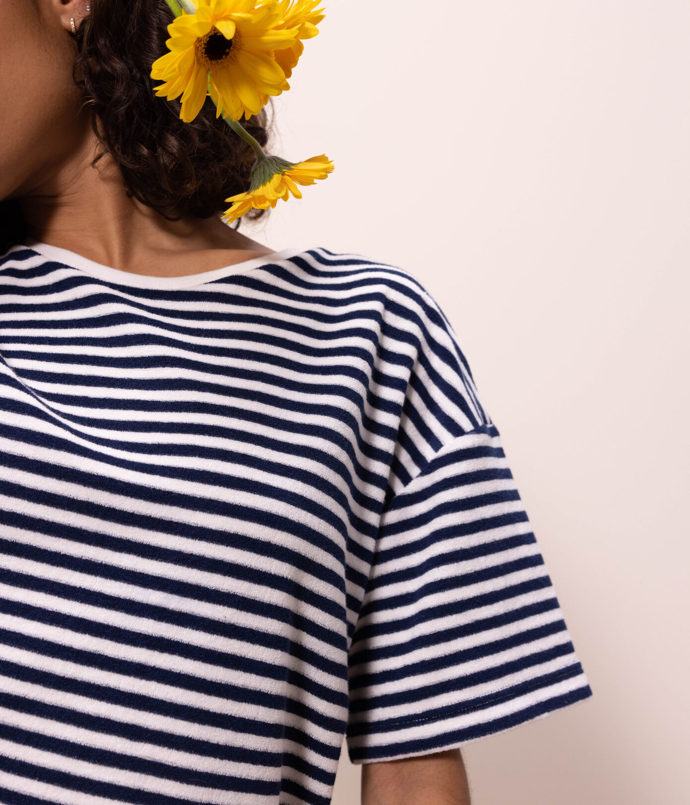 T-shirt LE BOXY en coton éponge Femme