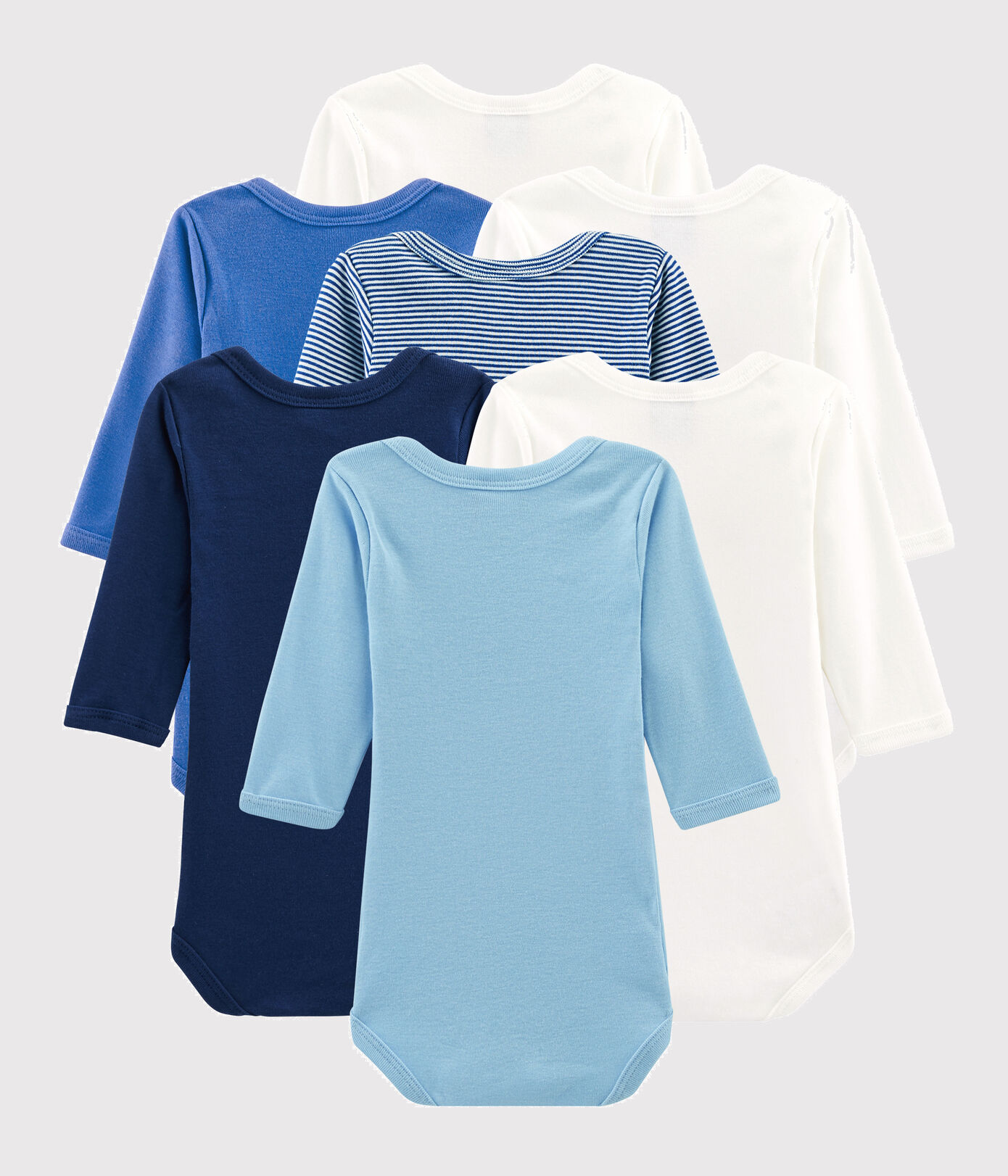 Lot surprise de 7 bodies manches longues bébé garon