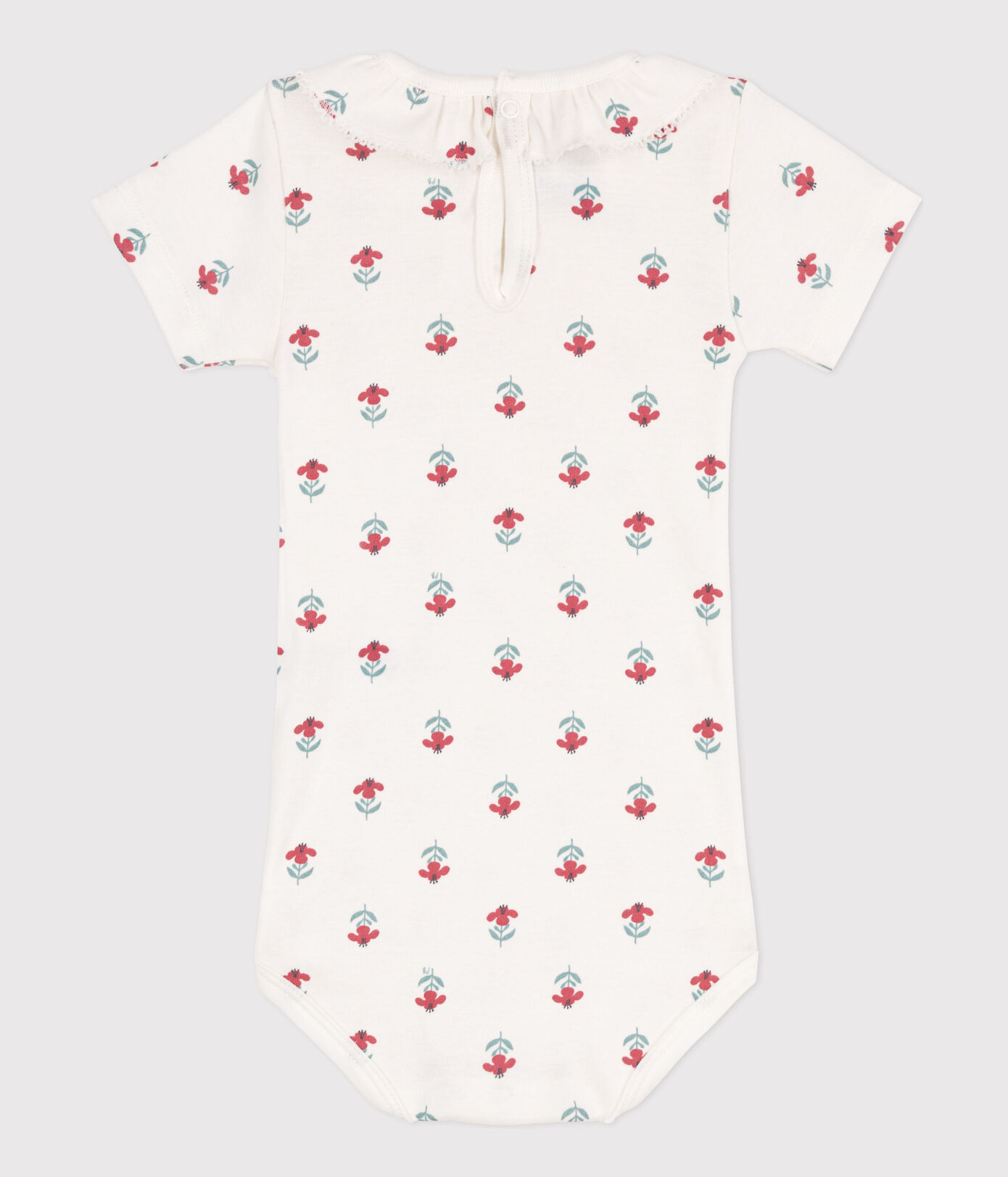 Body manches courtes bébé en coton imprimé fleuri