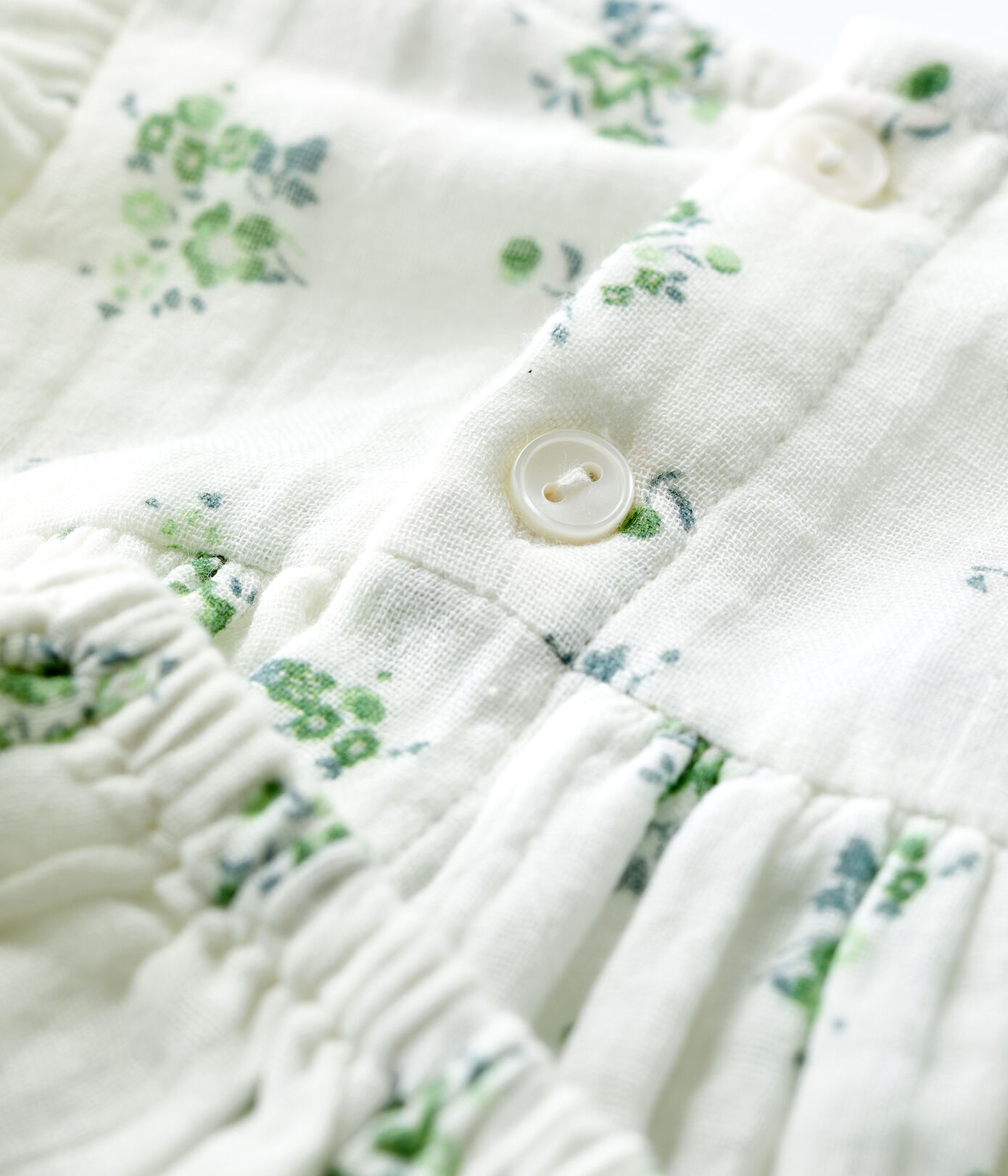 Robe avec bloomer imprimé fleuri en gaze de coton bio bébé