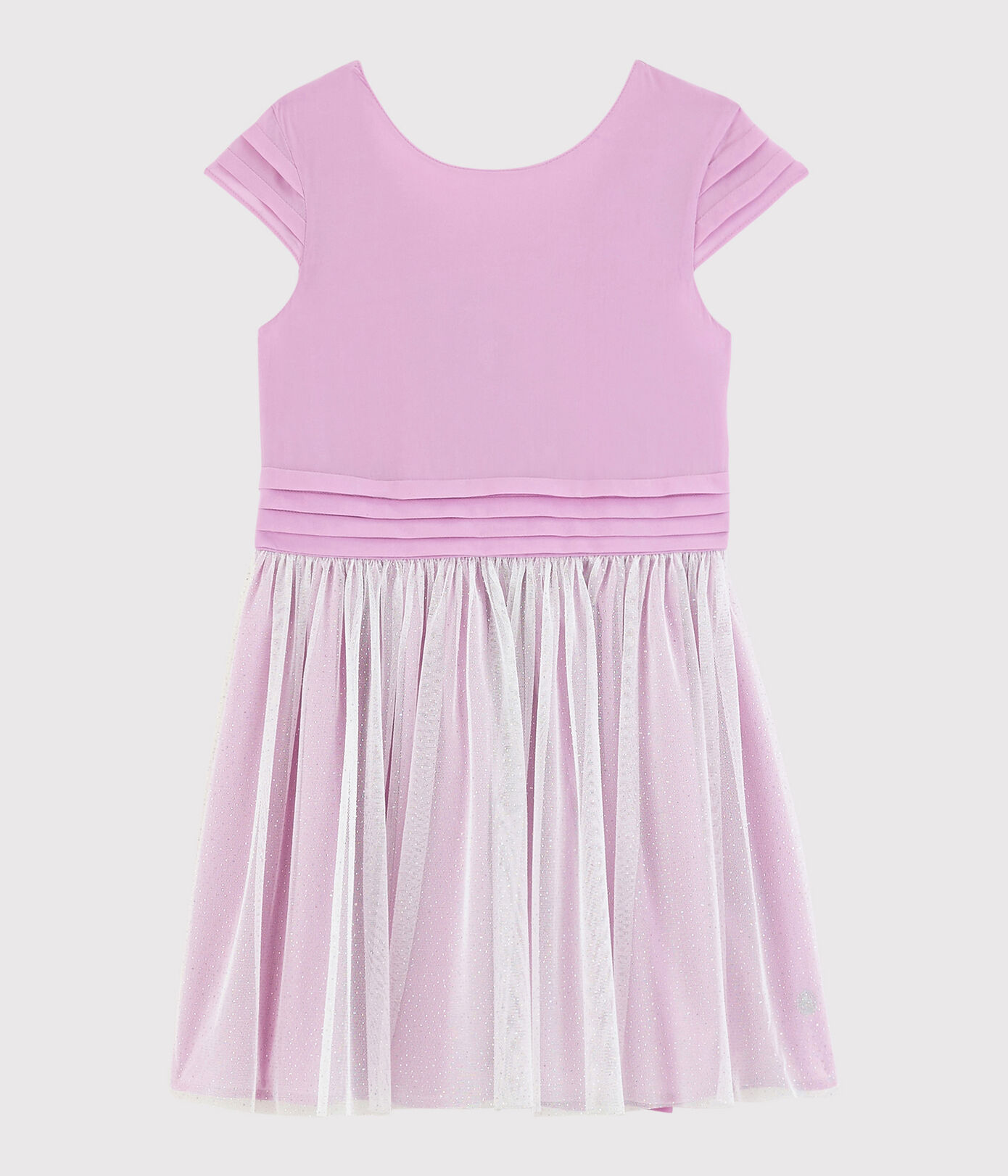 Robe cérémonie en crêpe et tulle enfant fille