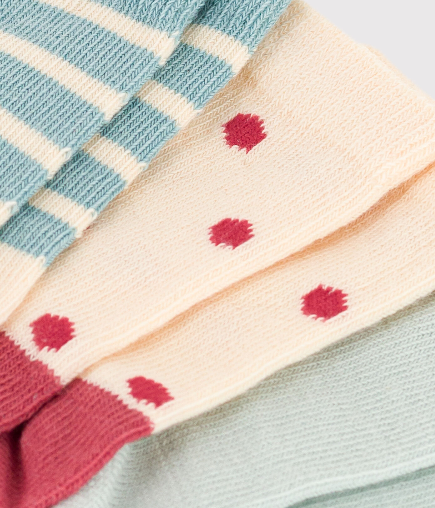 Lot de 3 paires de chaussettes pois en jersey de coton bébé