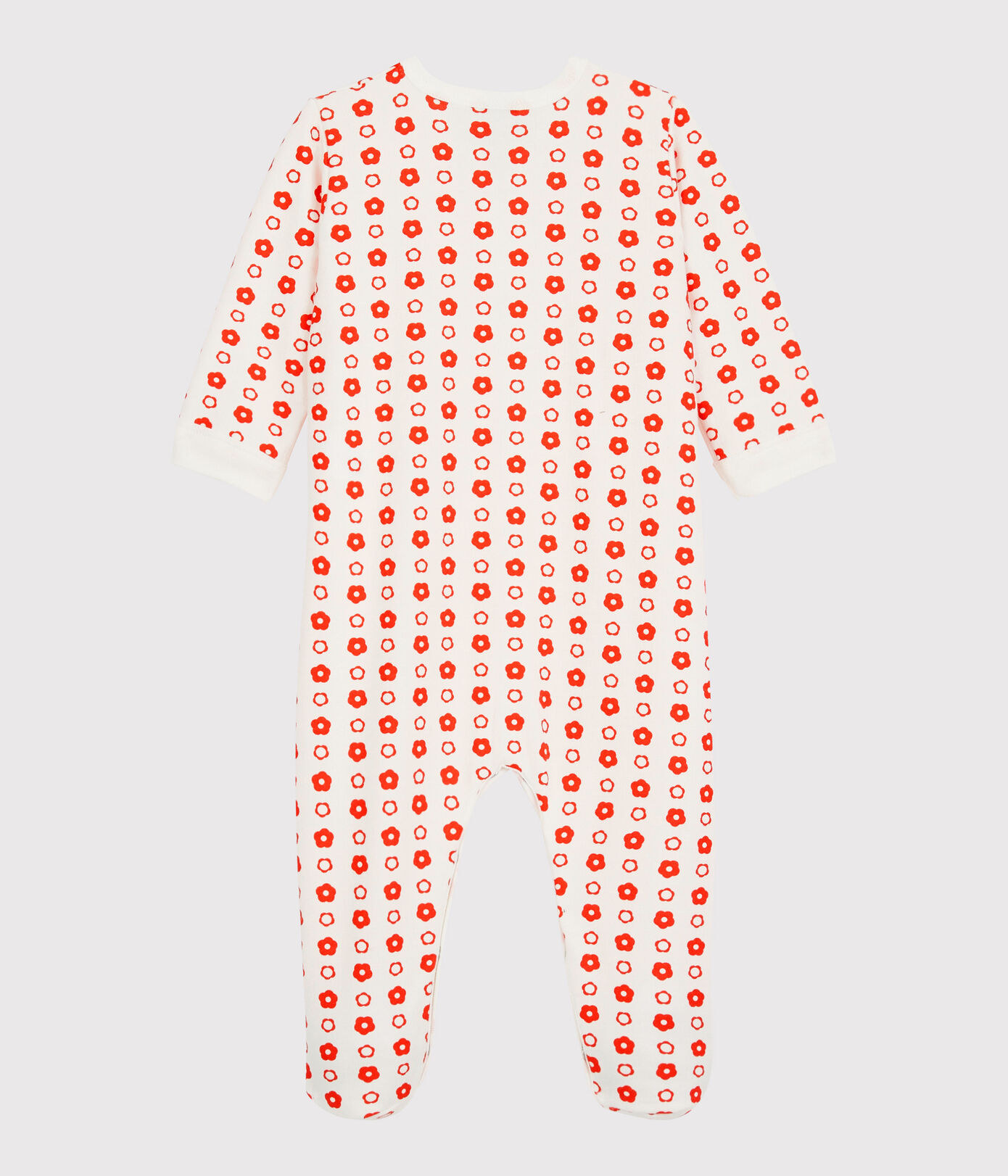 Dors-bien bébé fleurs rétro molleton en coton biologique