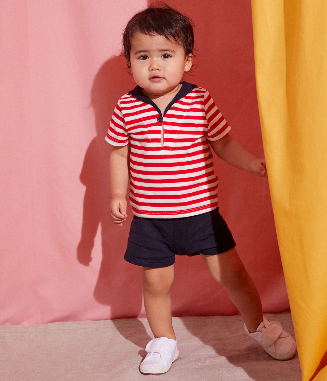 Ensemble deux pièces style marin bébé