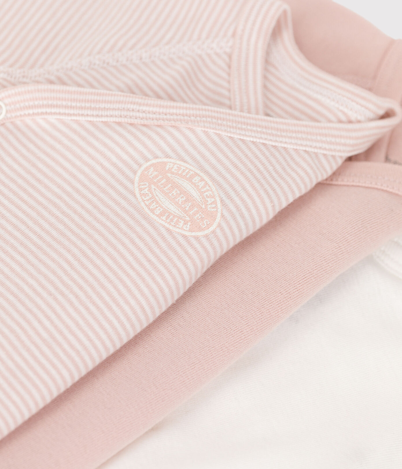 Lot de 3 bodies manches longues bébé en coton