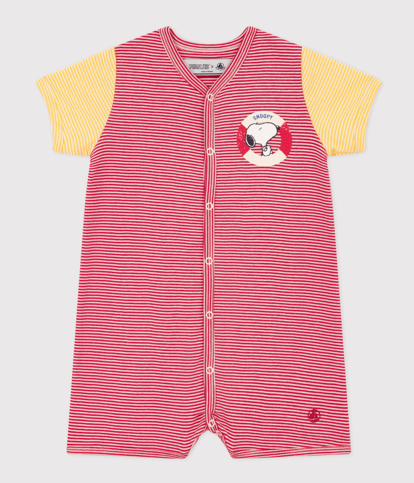 Combicourt Petit Bateau X Snoopy bébé en coton