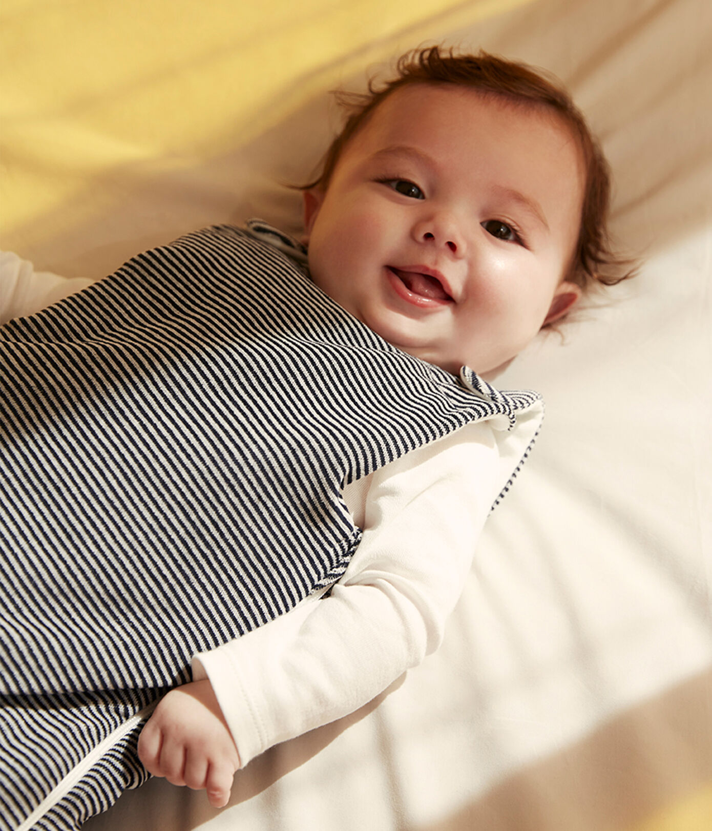 GIGOTEUSE BB MARINIRE EN VELOURS DE COTON BIOLOGIQUE