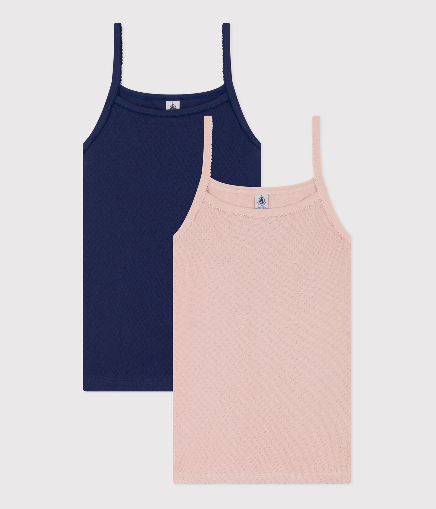 Chemises à bretelles en coton ajouré Femme