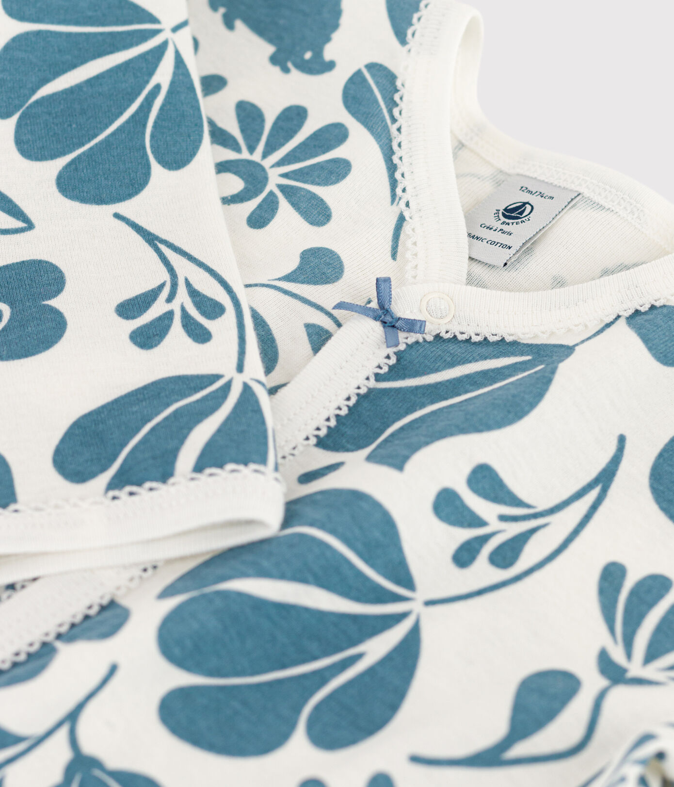 Dors-bien sans pieds fleur bébé en coton