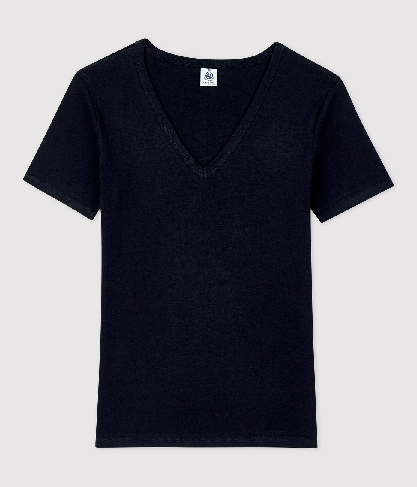 Tee-shirt L'ICONIQUE col V en coton Femme