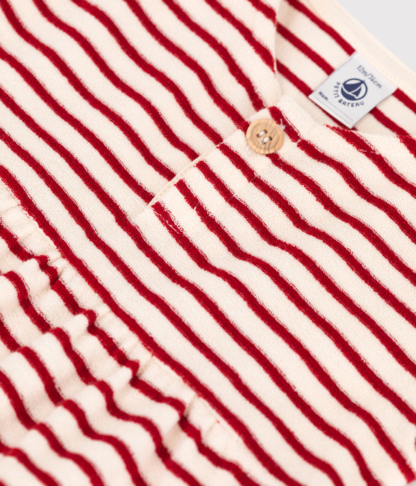 Robe manches courtes bébé en bouclette éponge