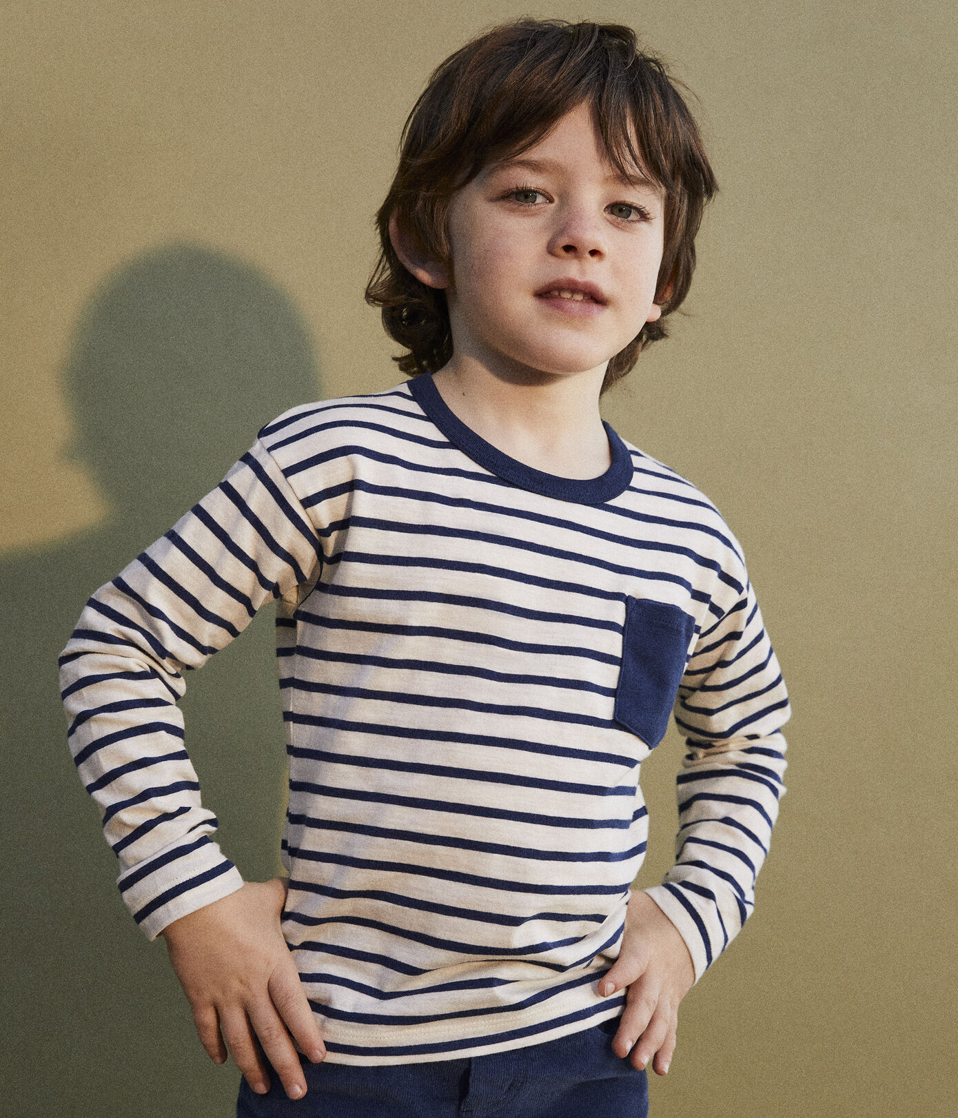 Tee-shirt manches longues en coton enfant garon