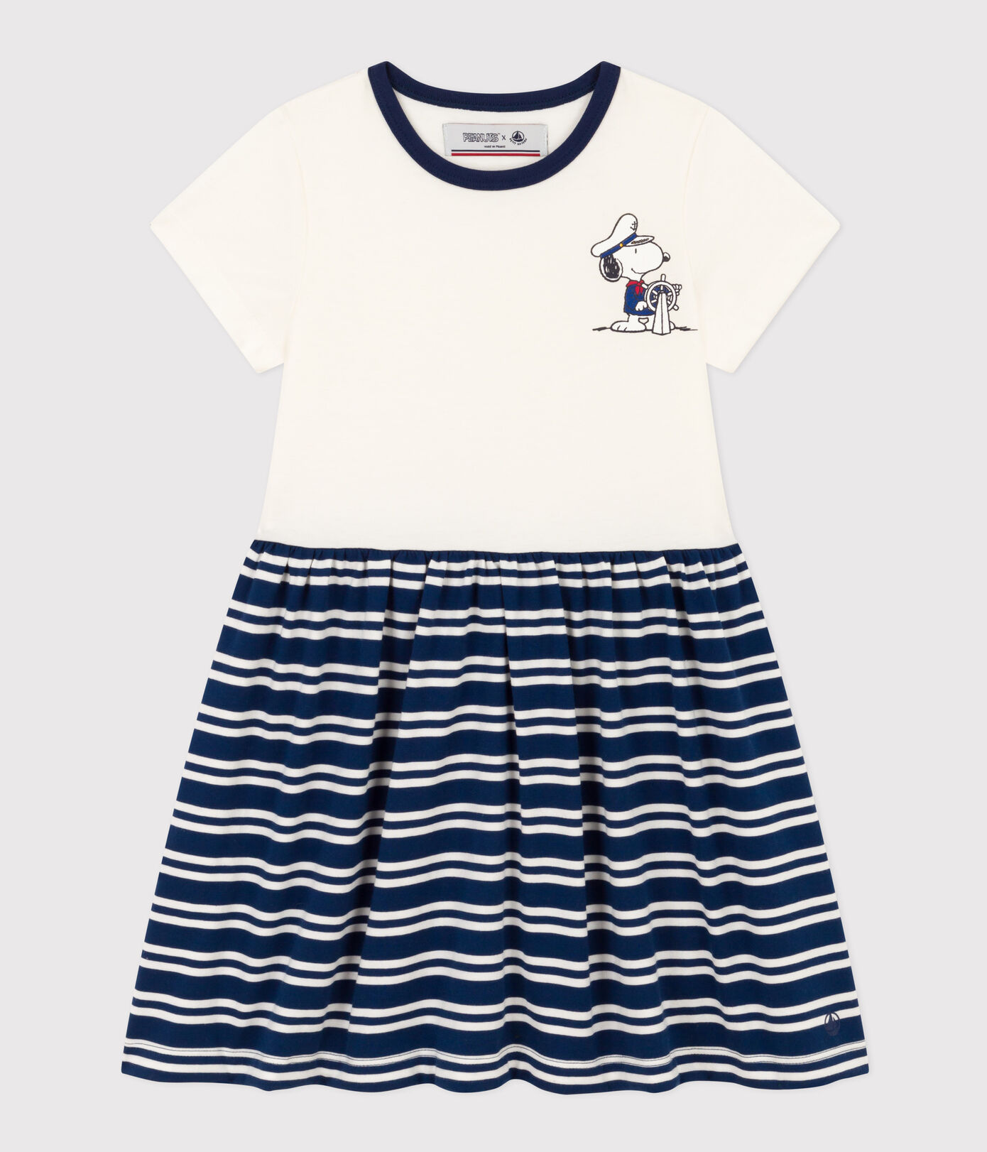 Robe manches courtes en coton enfant fille