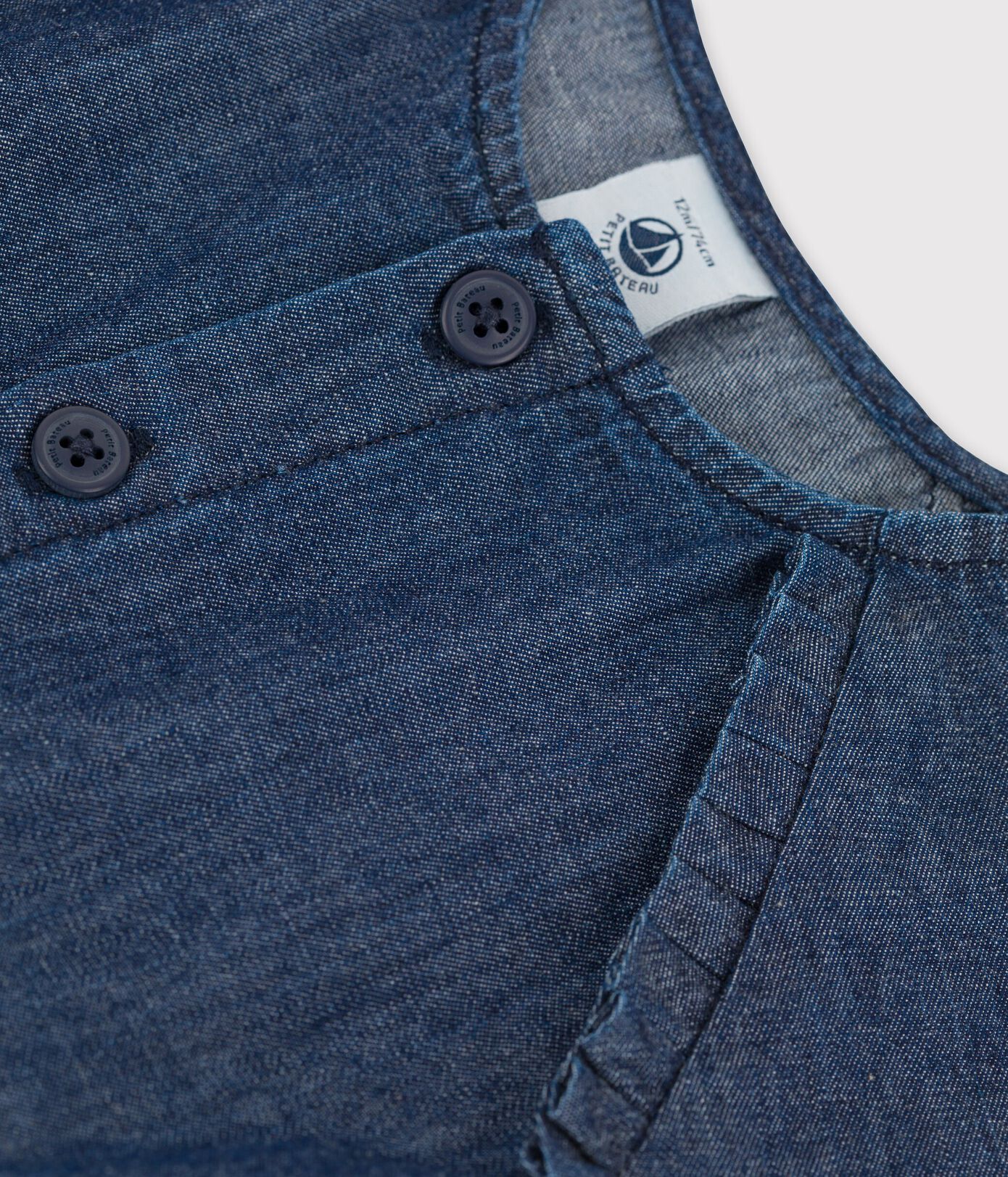 Robe en denim léger bio bébé