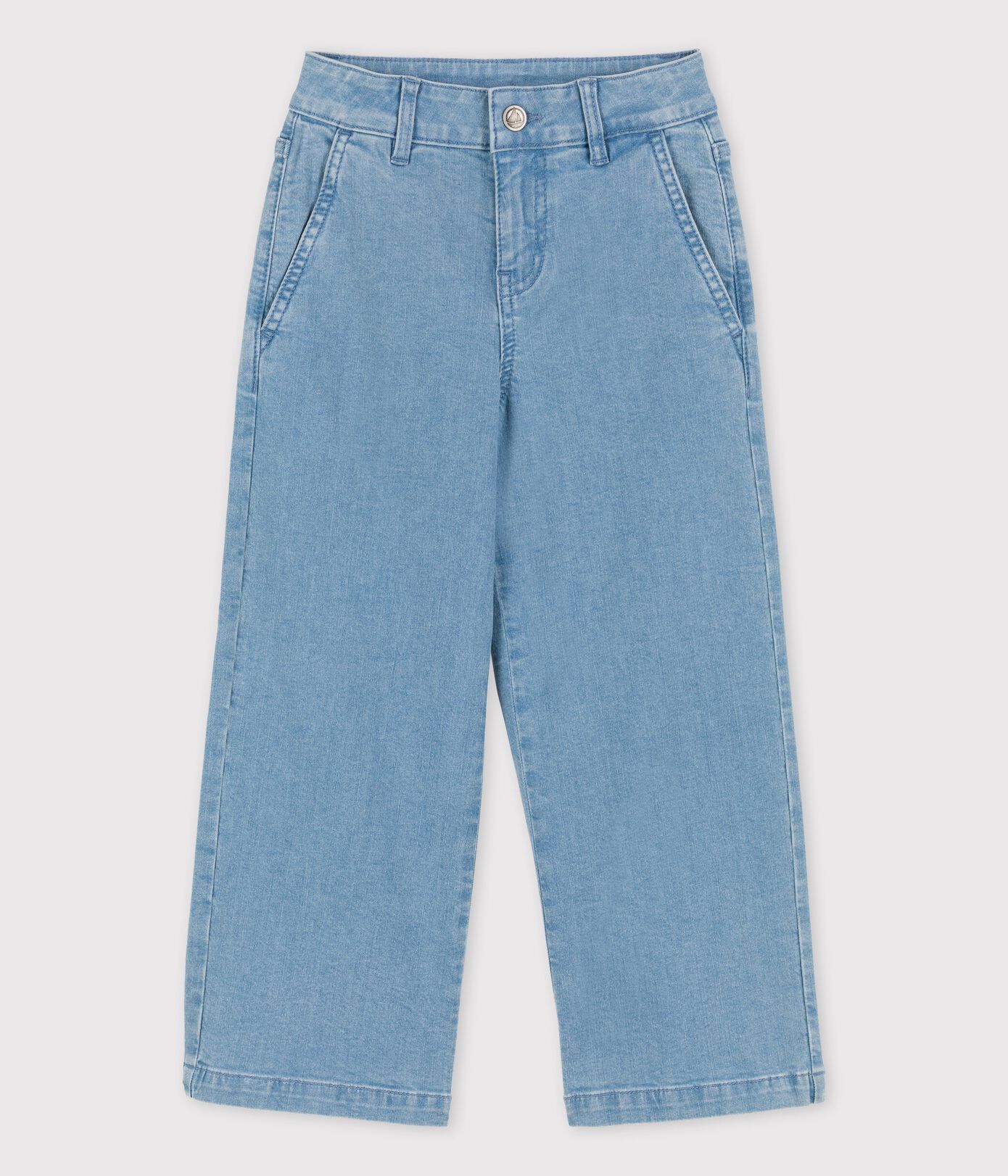 Pantalon flare en denim clair enfant fille