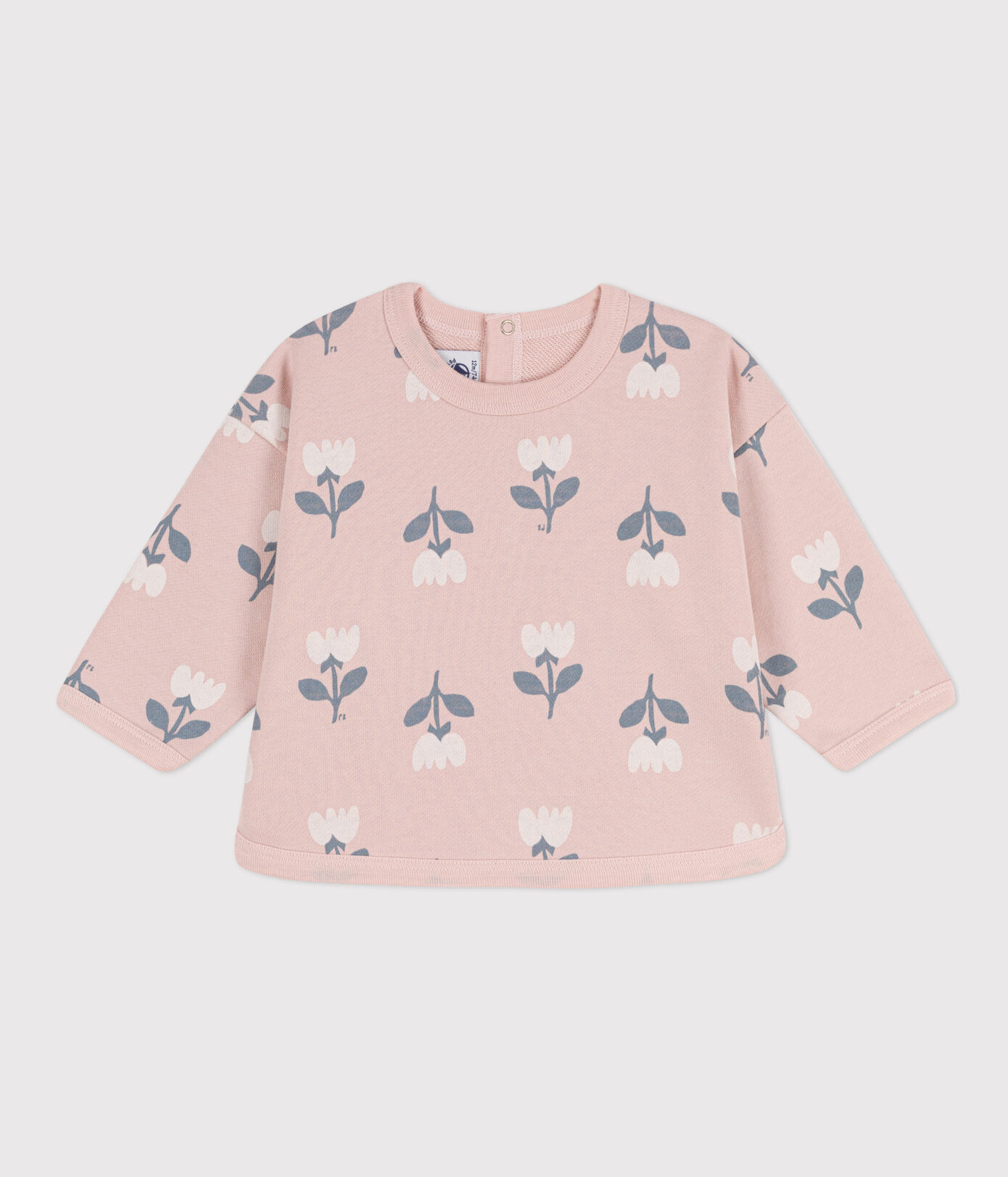 Sweatshirt bébé en molleton imprimé fleuri