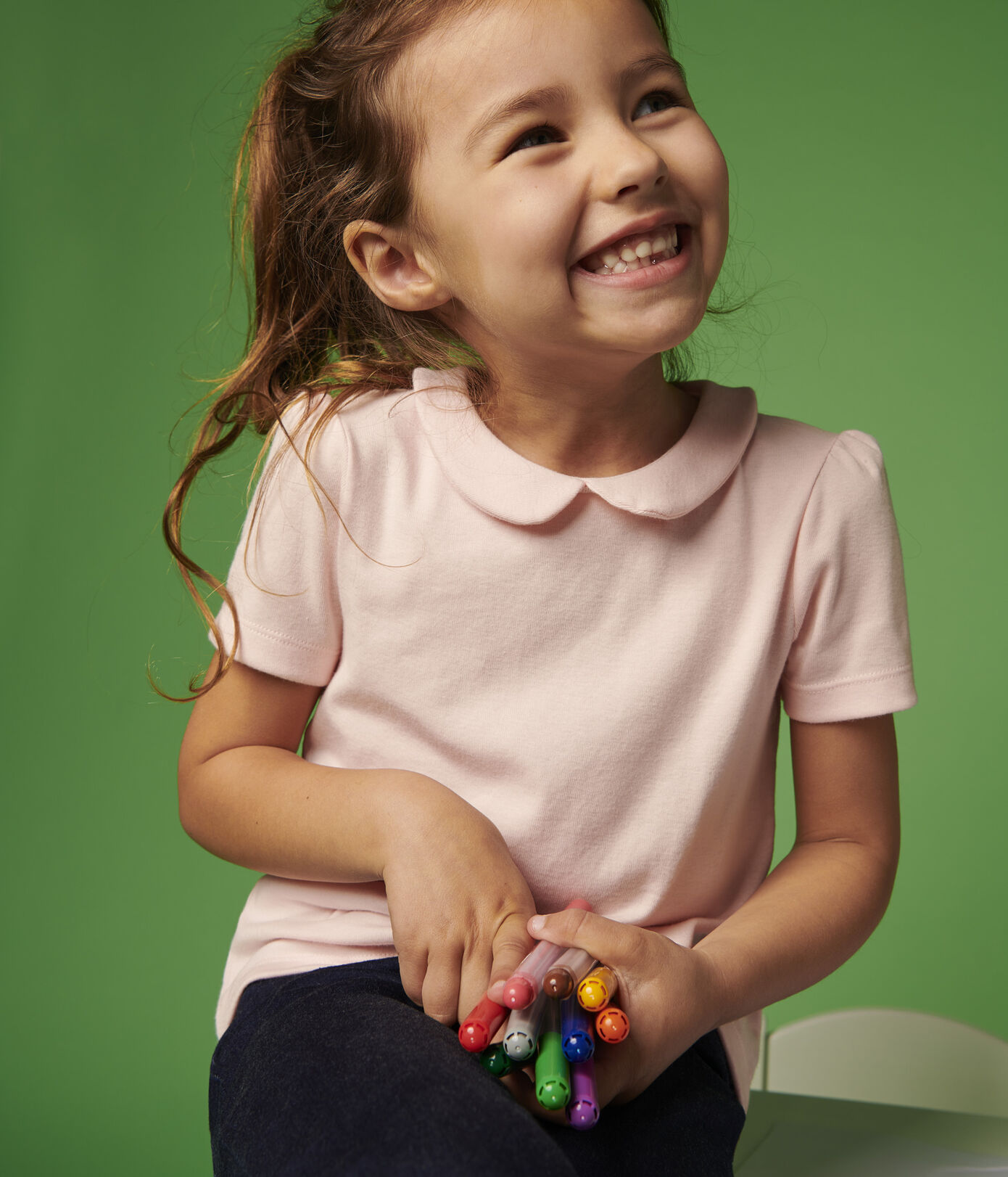 Tee-shirt manches courtes en coton enfant fille