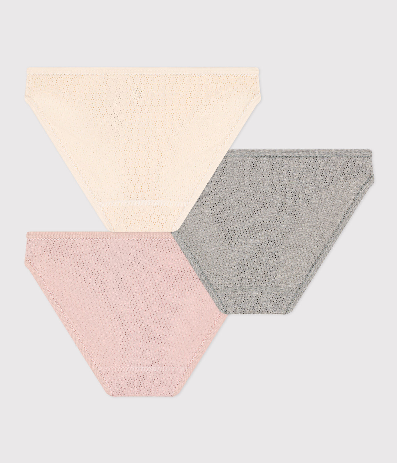 Lot de 3 culottes en coton ajouré femme