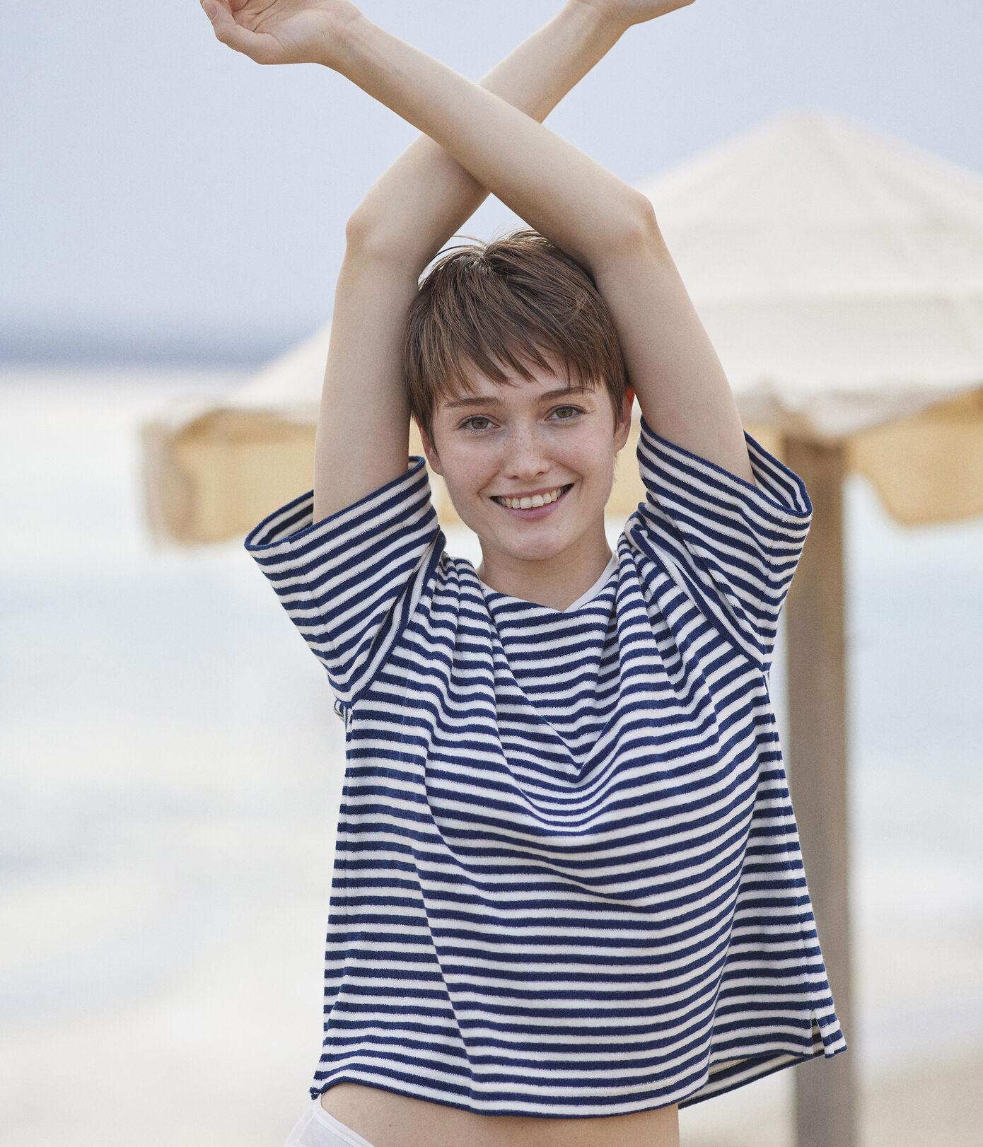 T-shirt LE BOXY en coton éponge Femme