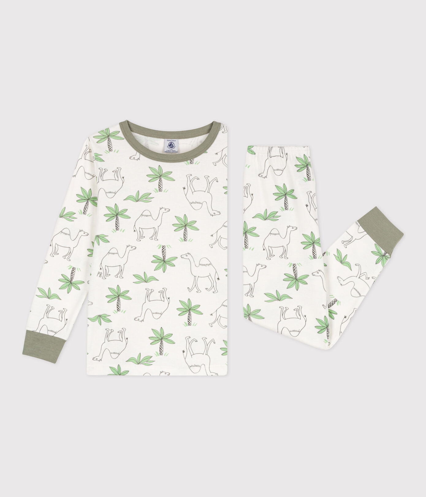 Pyjama dromadaires en coton petite fille/petit garon