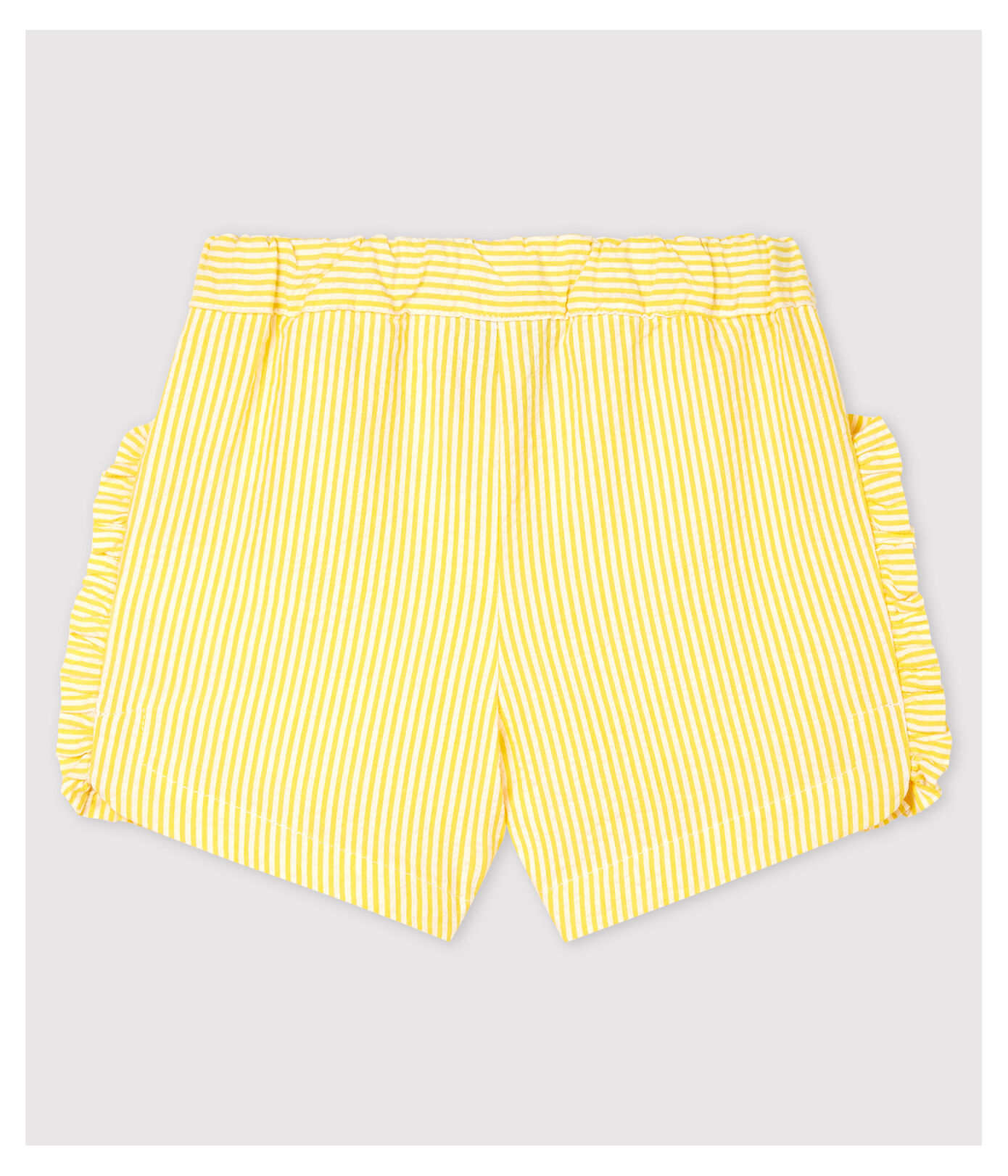 Short rayé en seersucker bébé fille