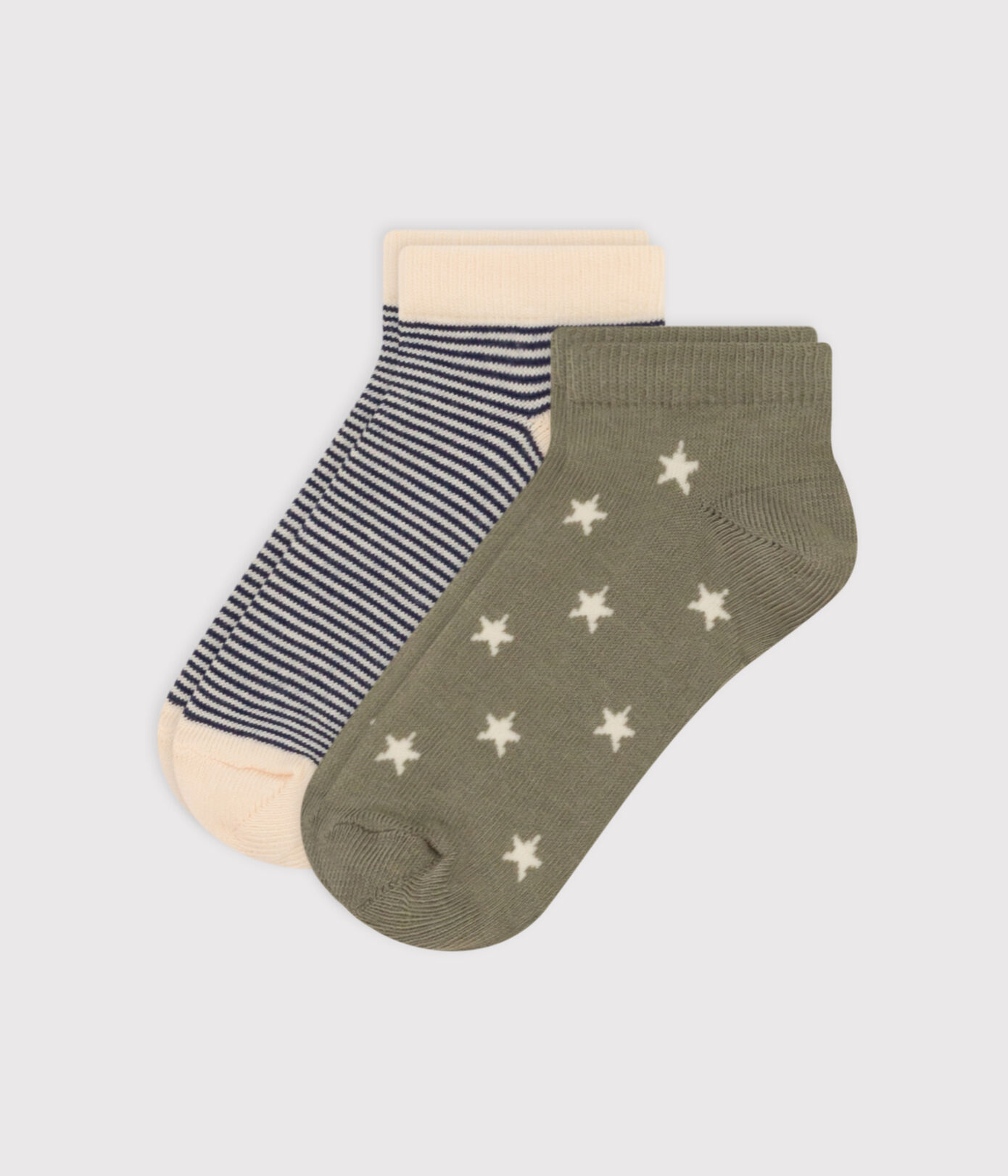 Lot de 2 paires de chaussettes étoiles en jersey de coton enfants