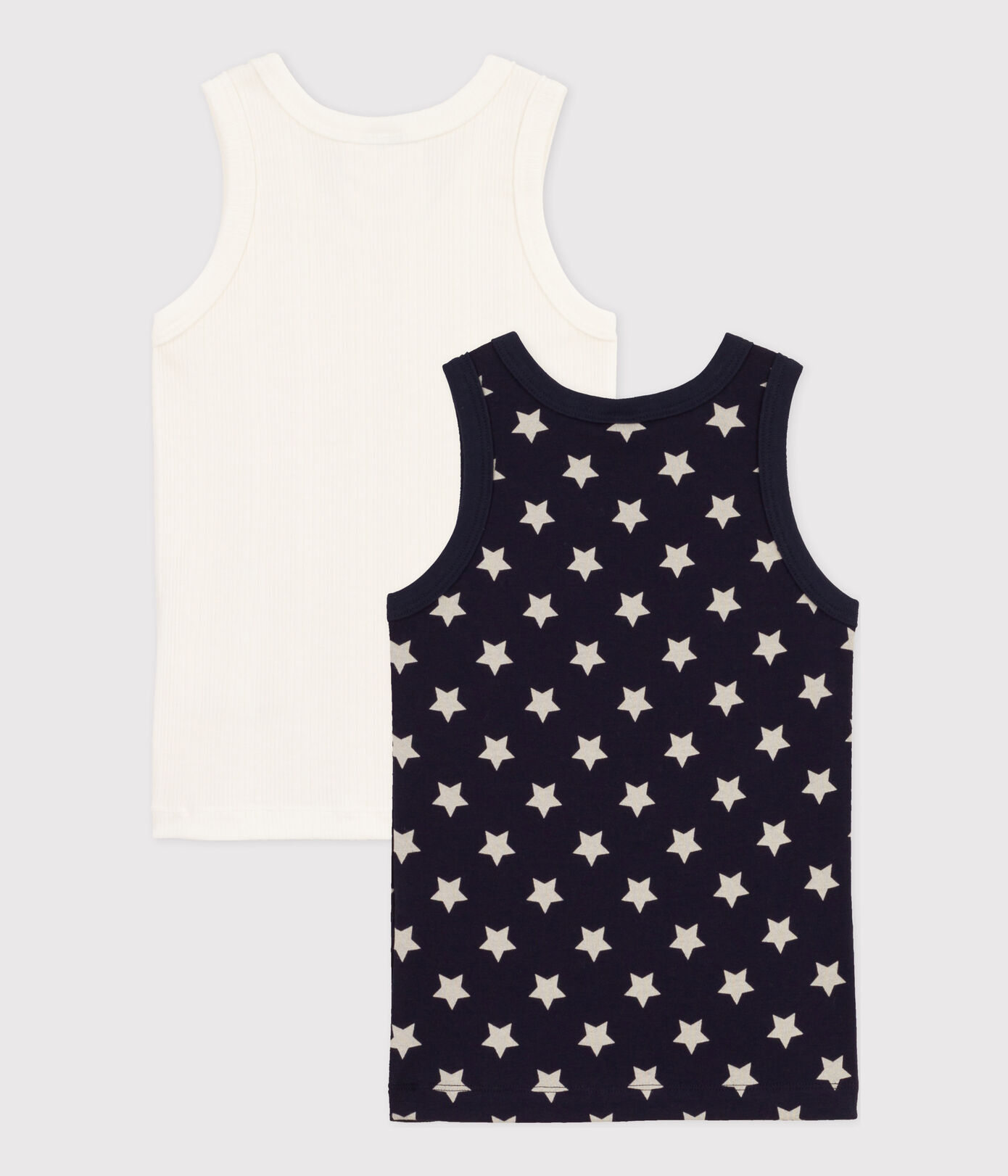 Lot de 2 débardeurs étoiles en coton petit garon