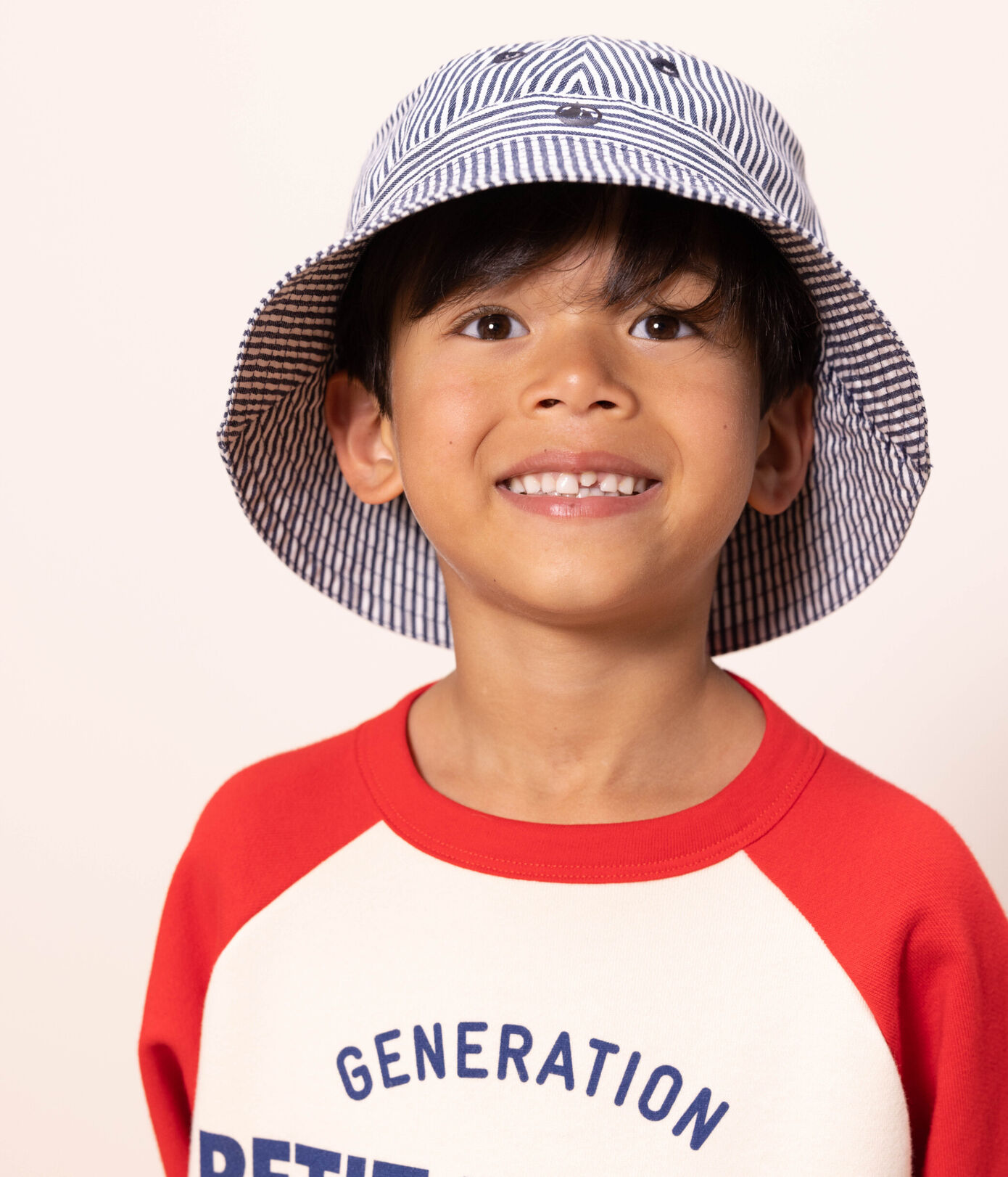 Bob rayé enfant garon en serge