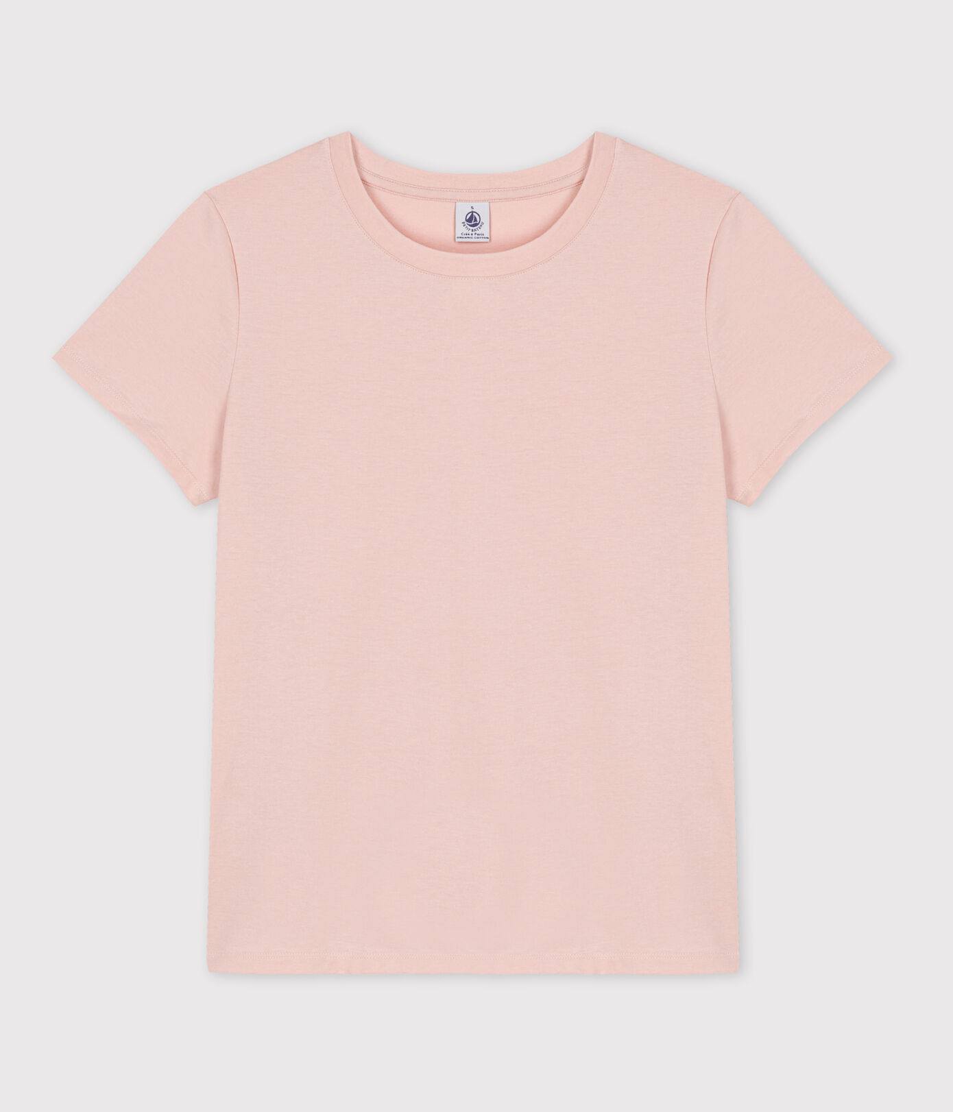 Tee-shirt LE DROIT col rond en coton bio Femme