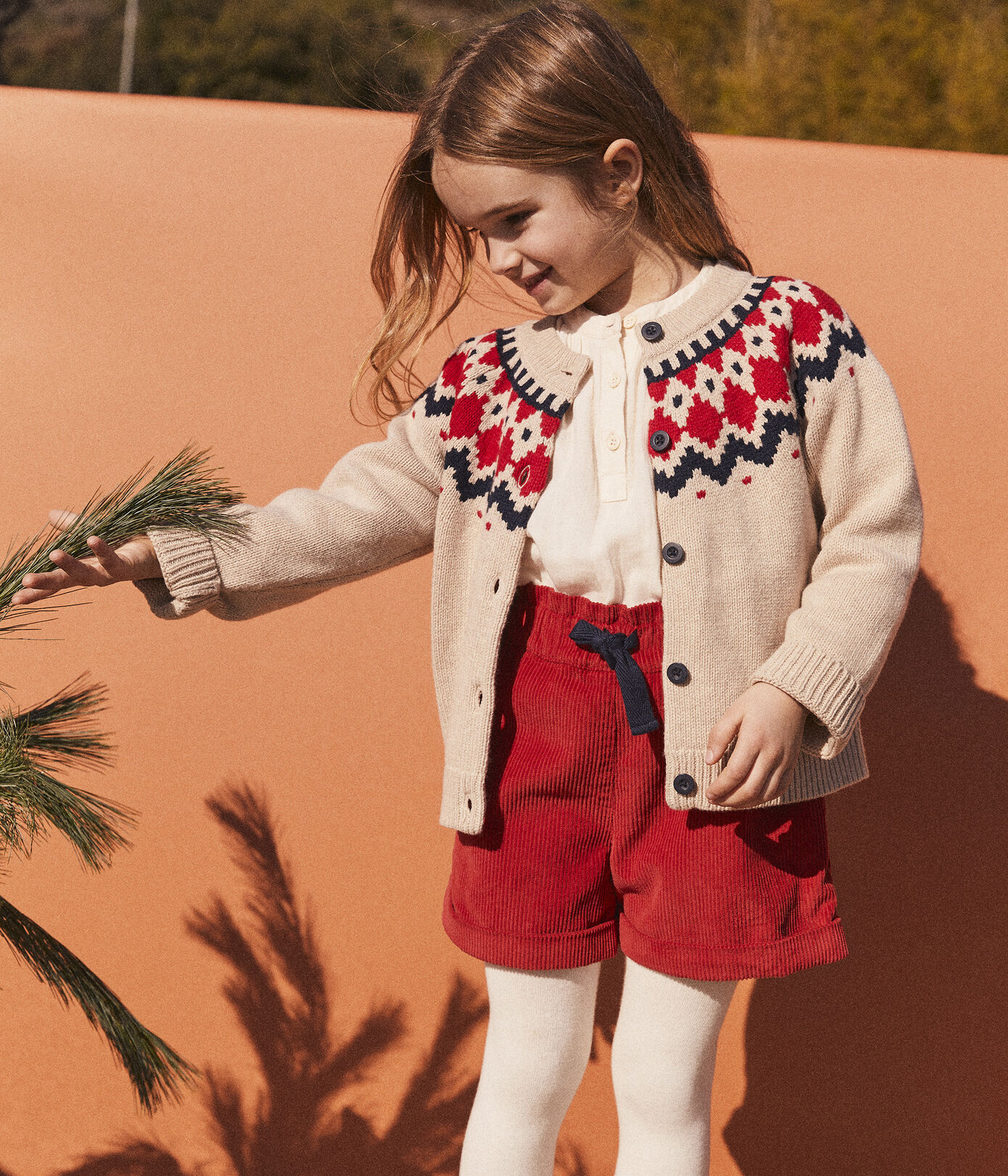 Short en velours ctelé enfant fille