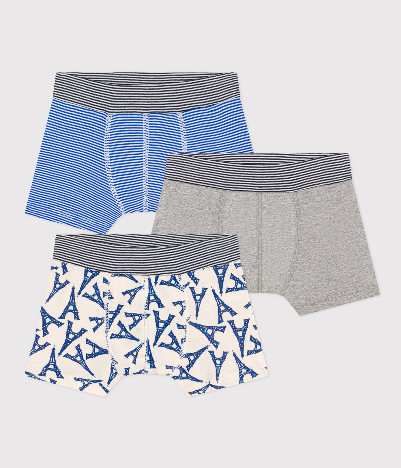 Lot de 3 boxers Paris en coton petit garon