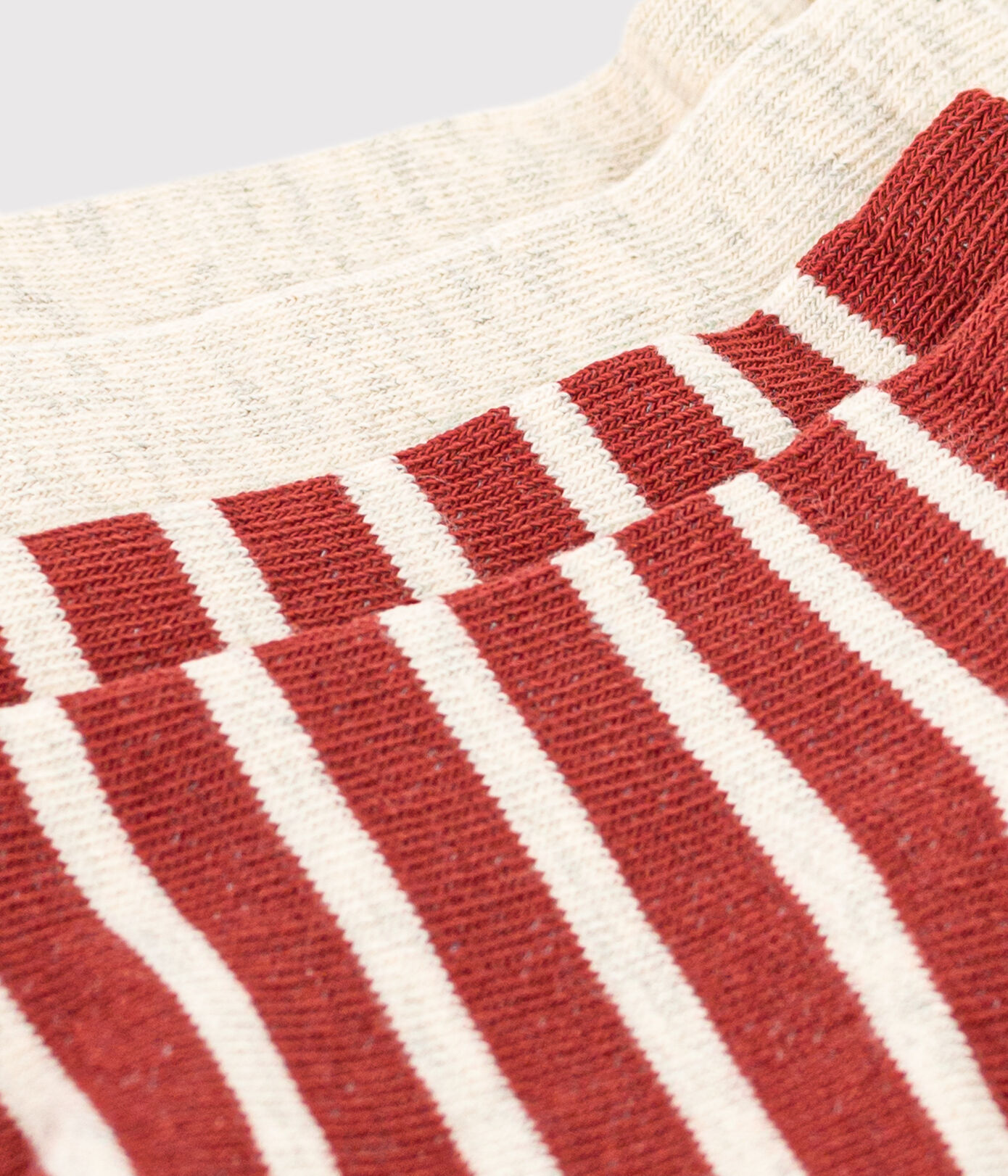 Lot de 2 paires de chaussettes basses rayées enfant garon-fille