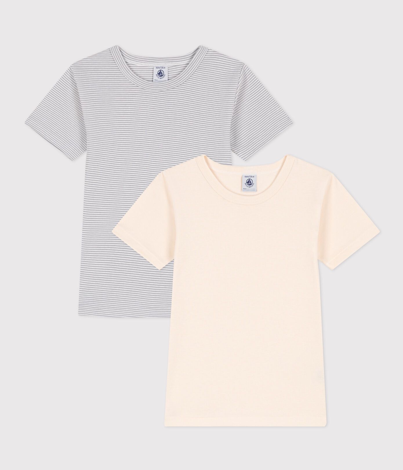 Lot de 2 tee shirts manches courtes en coton petit garon