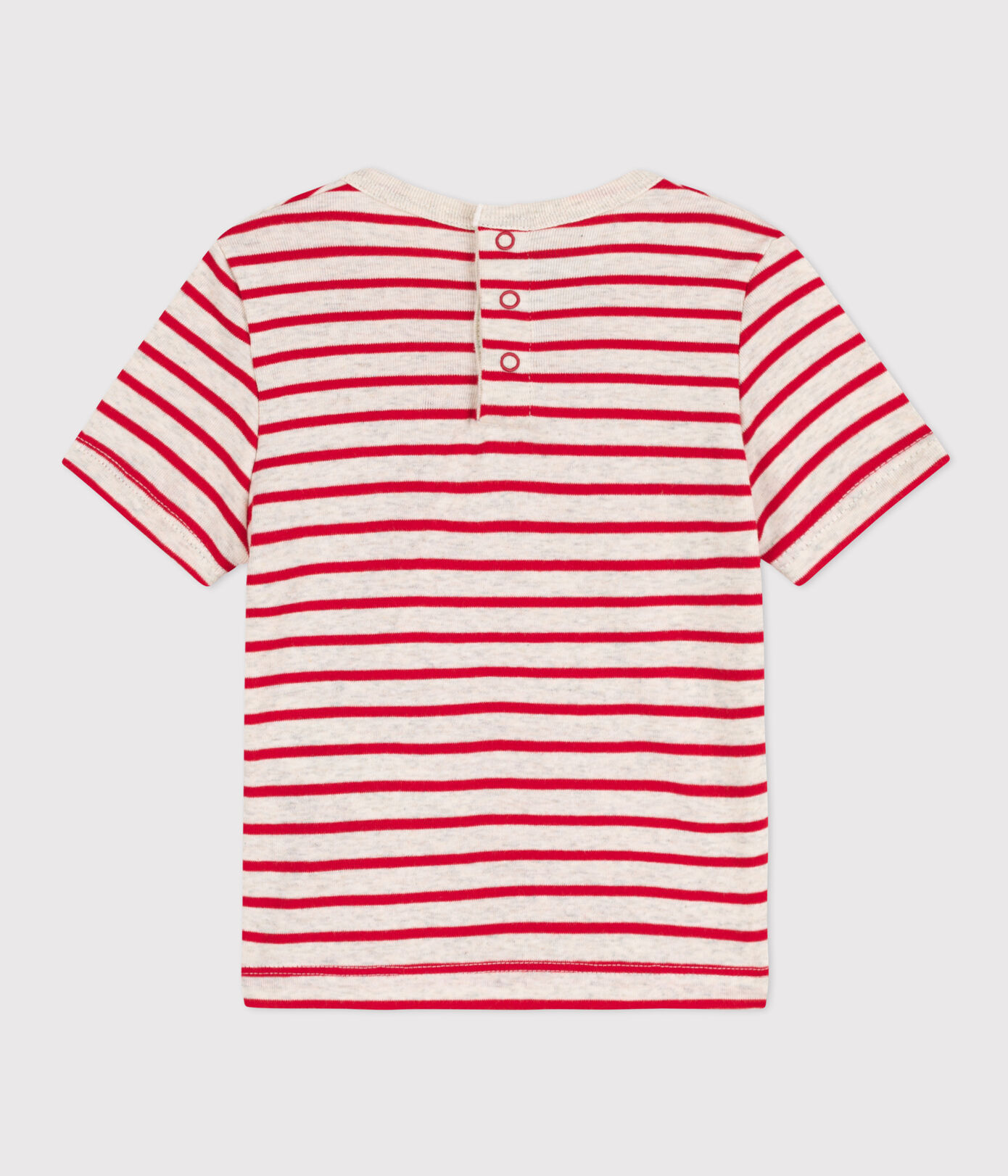 Tee-shirt manches courtes bébé en coton rayé