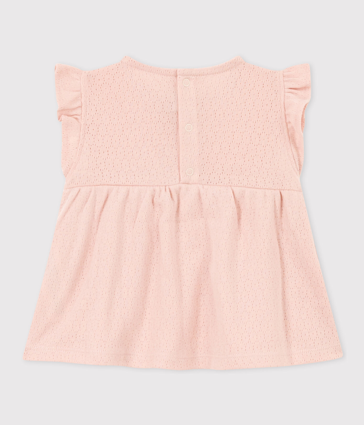 Blouse bébé sans manche en maille ajourée