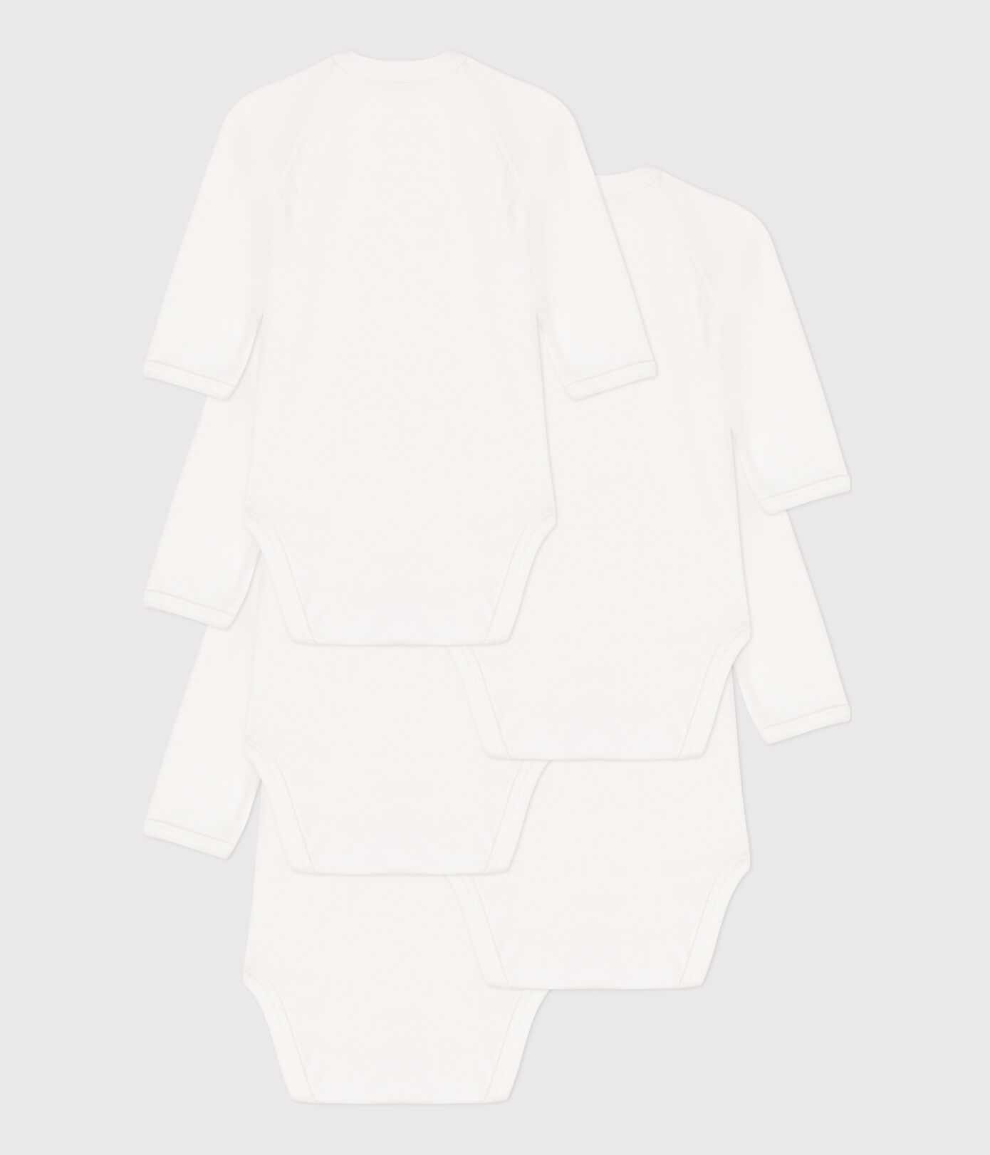 Lot de 5 bodies croisés manches longues en coton