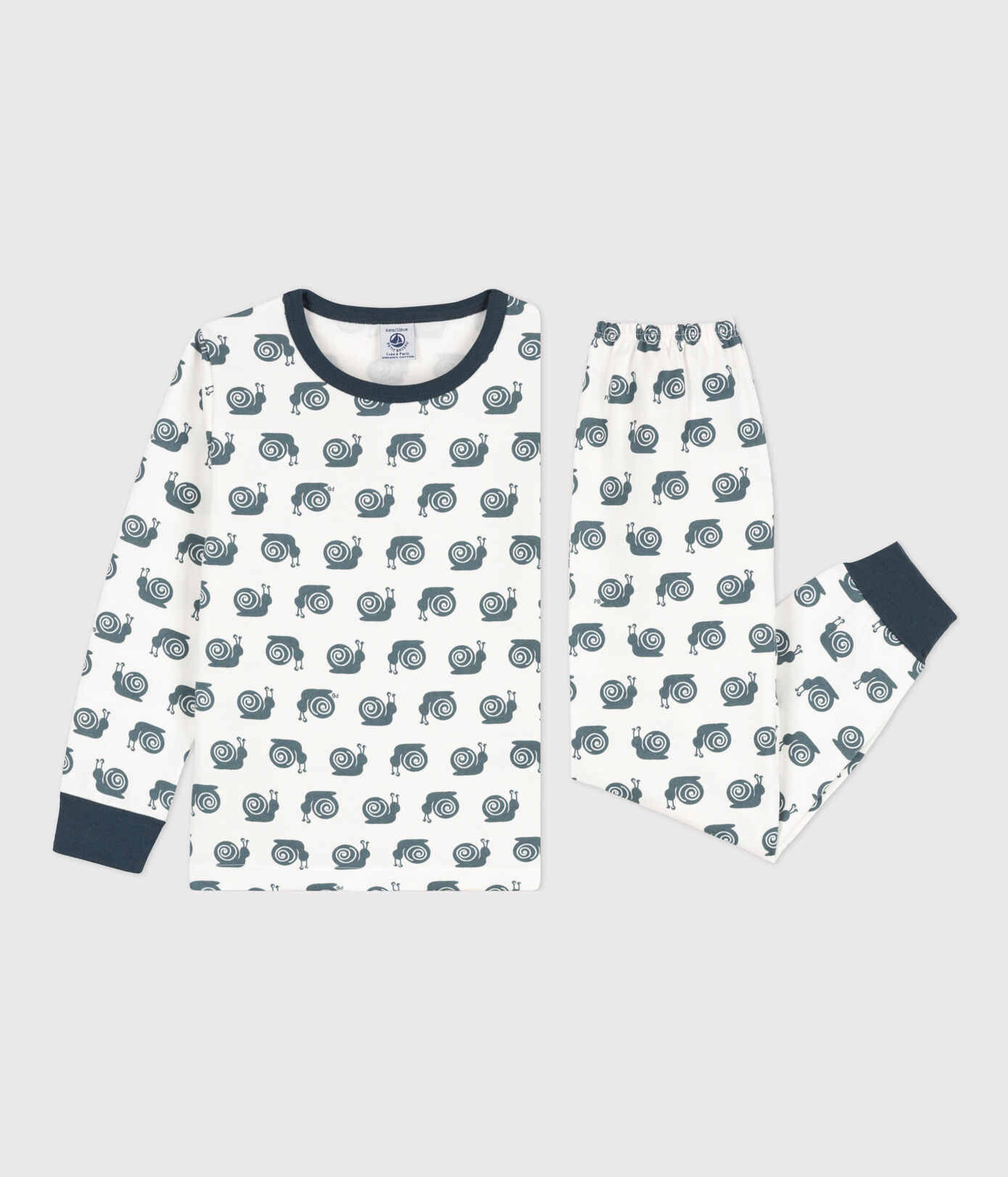 Pyjama escargot petite fille/petit garon en molleton