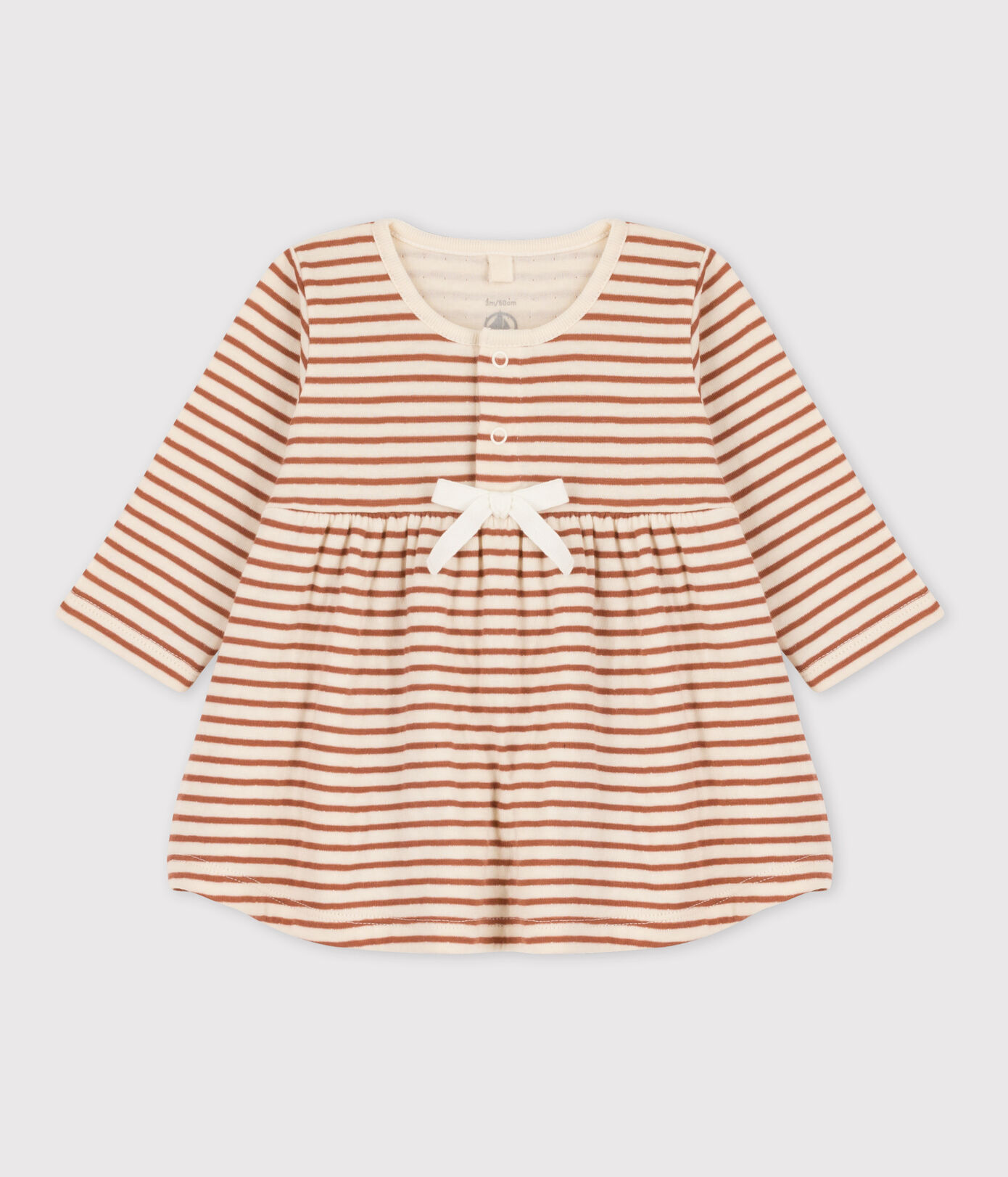 Robe à rayures bébé en tubique en coton