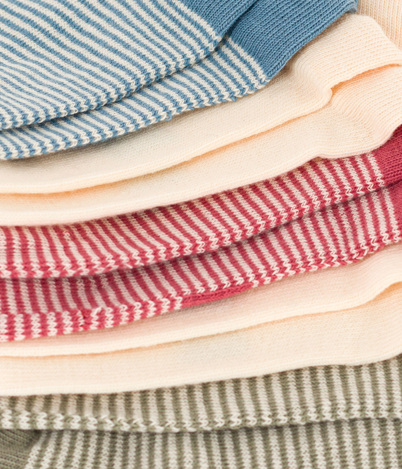 Lot de 5 paires de chaussettes rayures en jersey de coton enfants